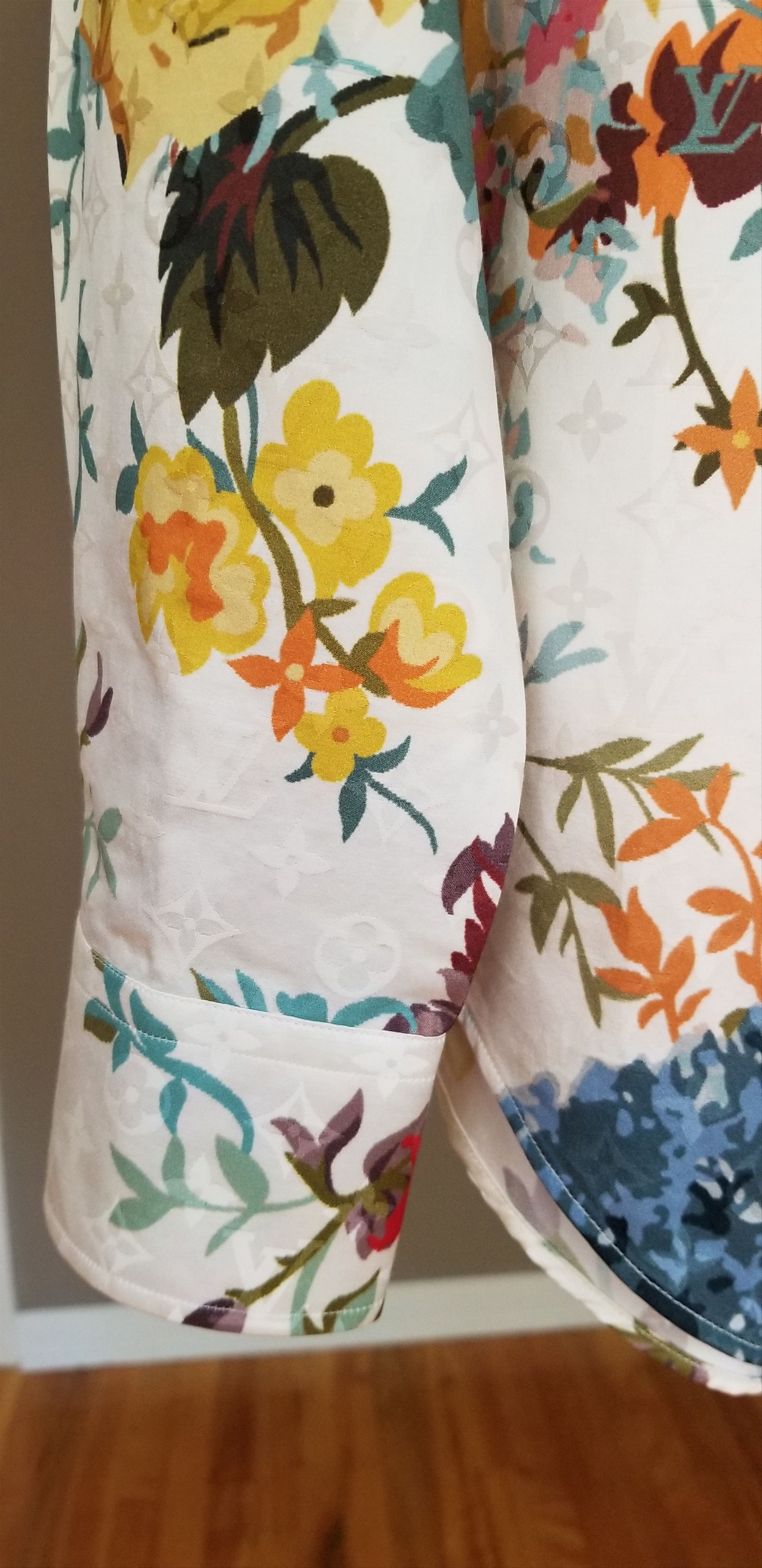 Louis Vuitton Louis Vuitton Floral Monogram Silk Shirt Size US S / EU 44-46 / 1 - 4 Thumbnail