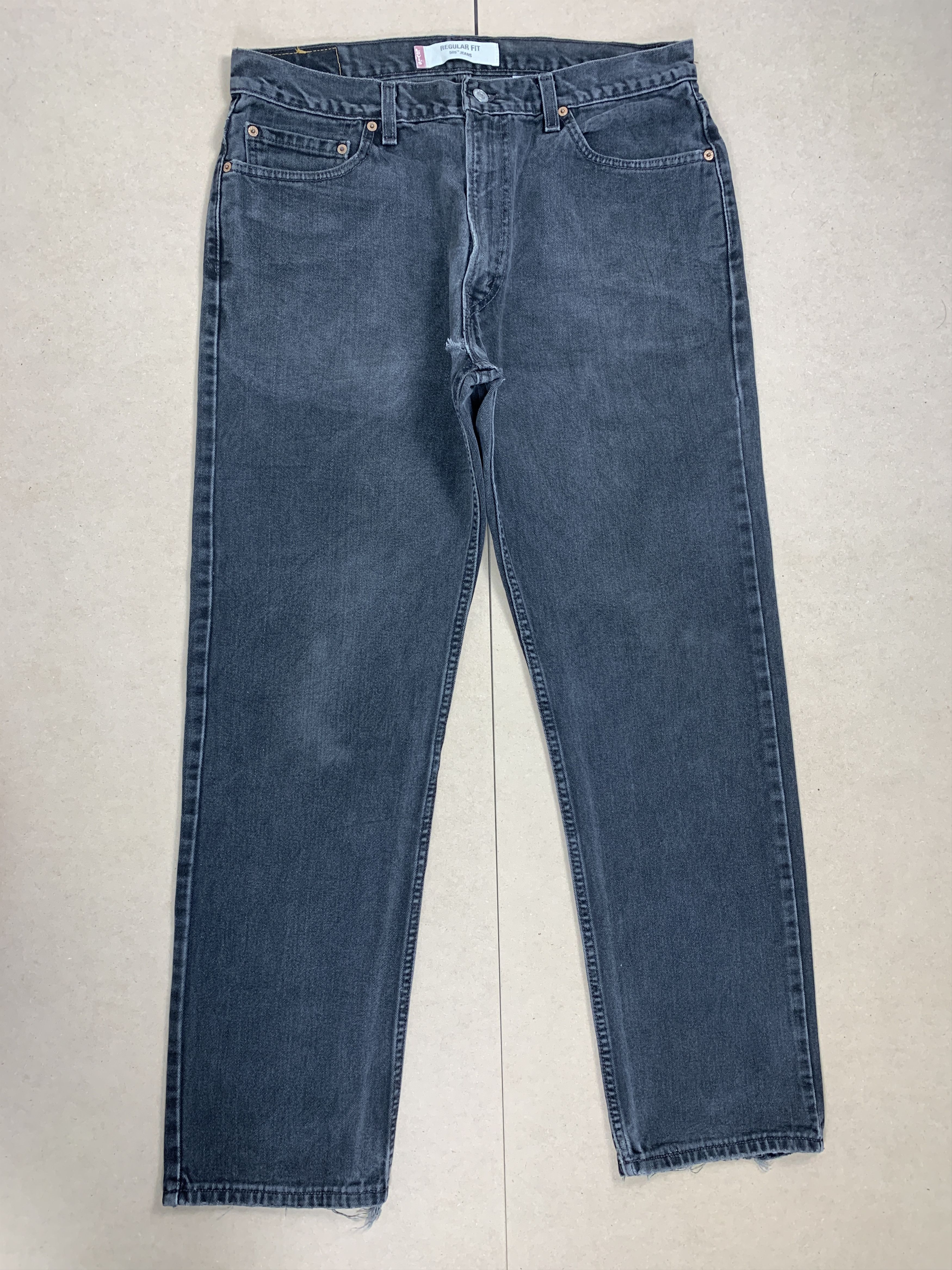 Levi's × Vintage Vintage Levis 505 Straight Cut Faded Black Jeans Size US 34 / EU 50 - 1 Thumbnail