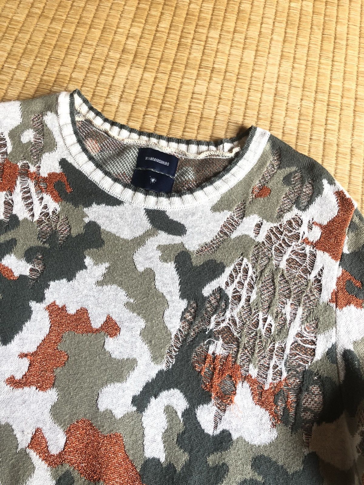 image of Archival Clothing x Miharayasuhiro Grailog Miharayasuhiro Camouflage Destroy Knit (Size Medium)