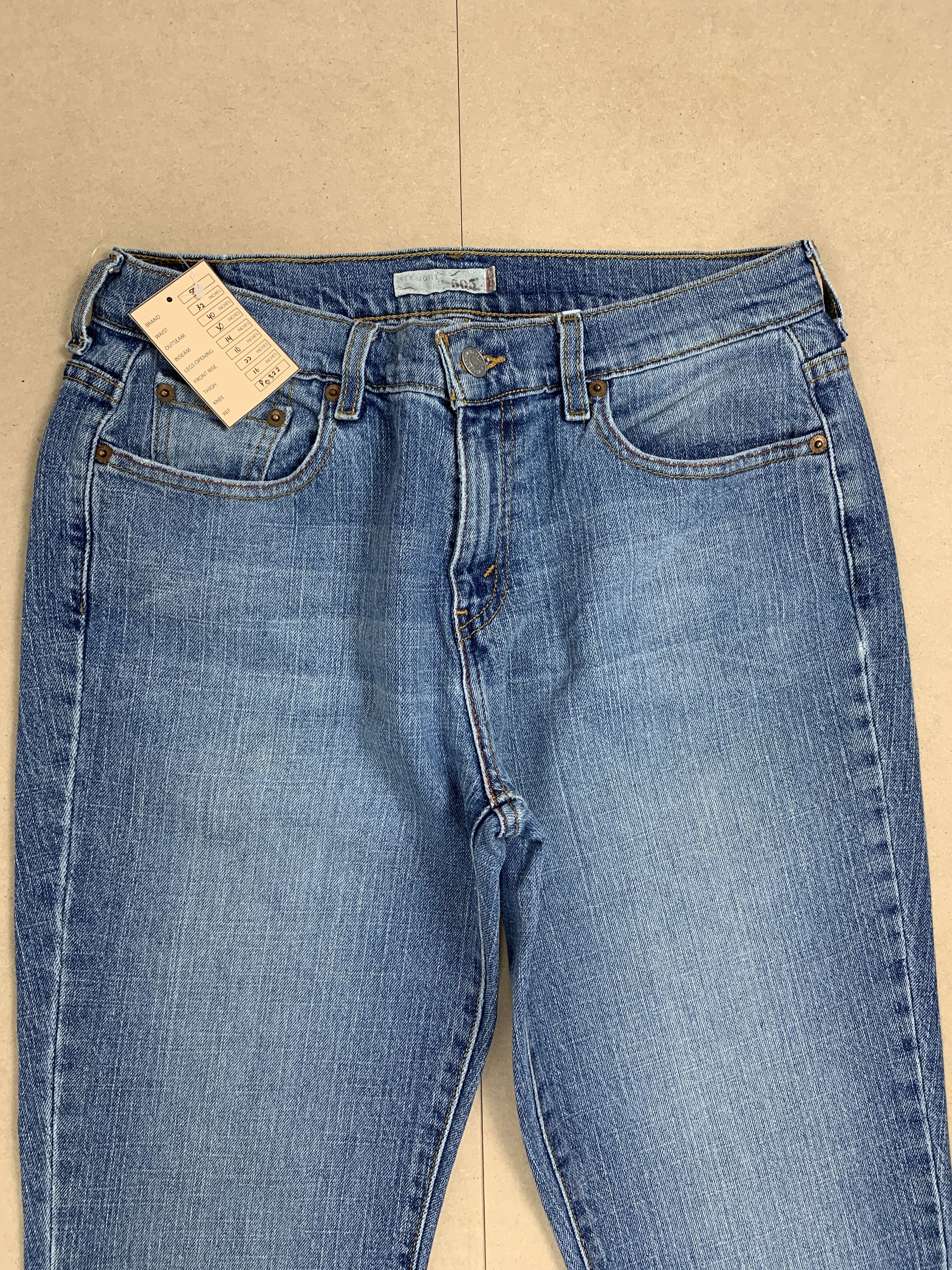 Levi's Vintage Levis 505 Striaght Cut Faded Blue Jeans Size 32" / US 10 / IT 46 - 2 Thumbnail