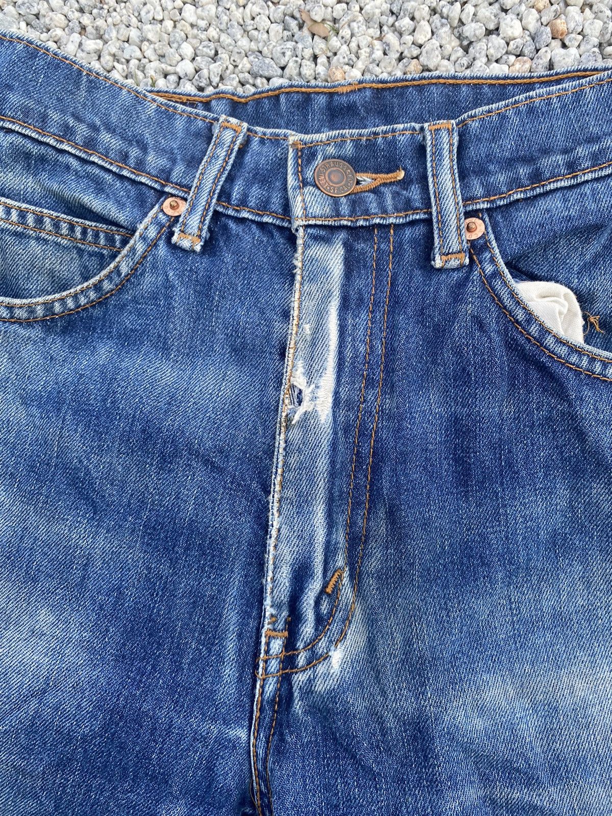 Levi's Vintage Clothing 90s Levi’s 854 Orange Tag Distressed Jeans Size US 29 - 6 Thumbnail