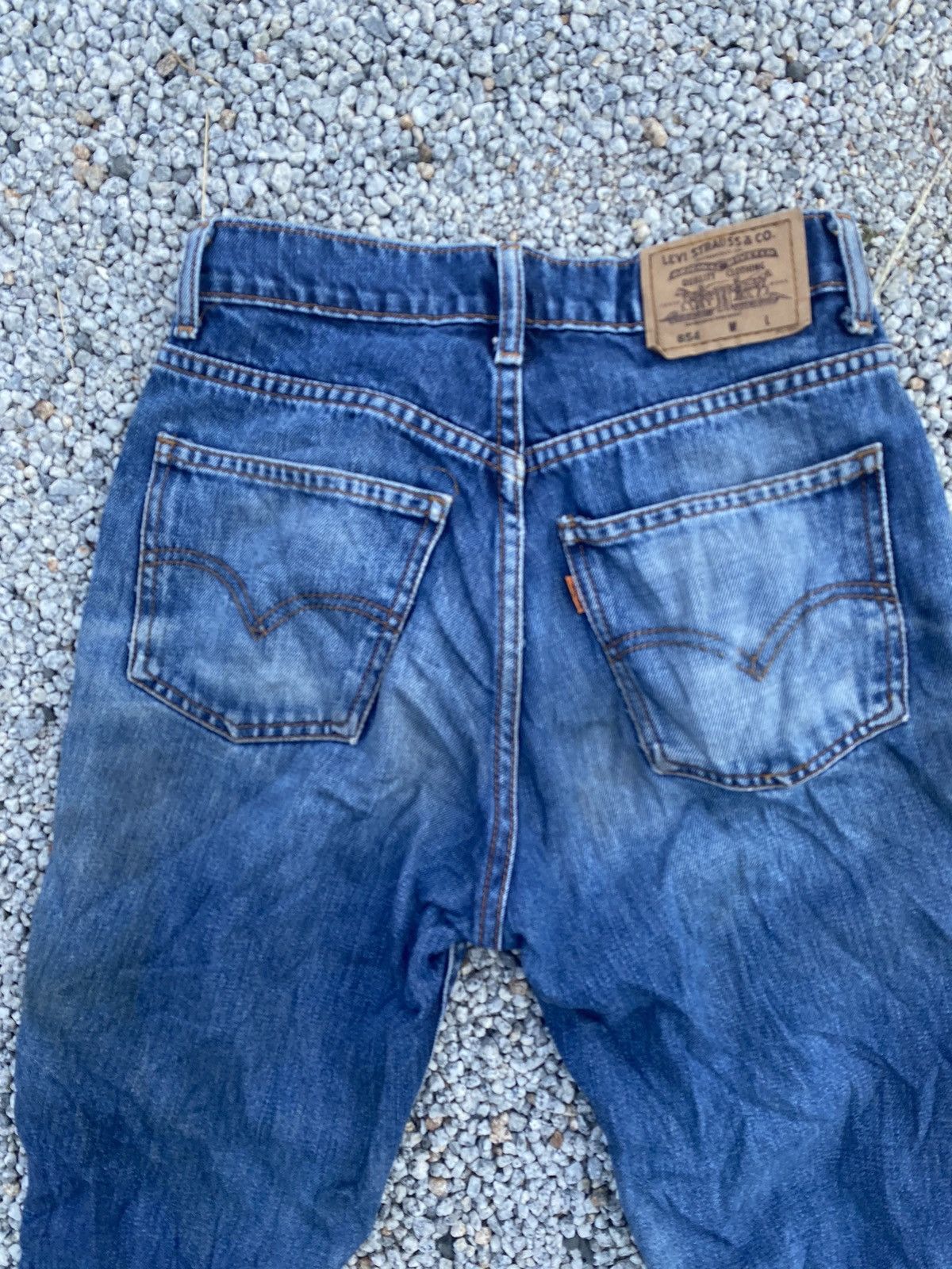 Levi's Vintage Clothing 90s Levi’s 854 Orange Tag Distressed Jeans Size US 29 - 11 Thumbnail