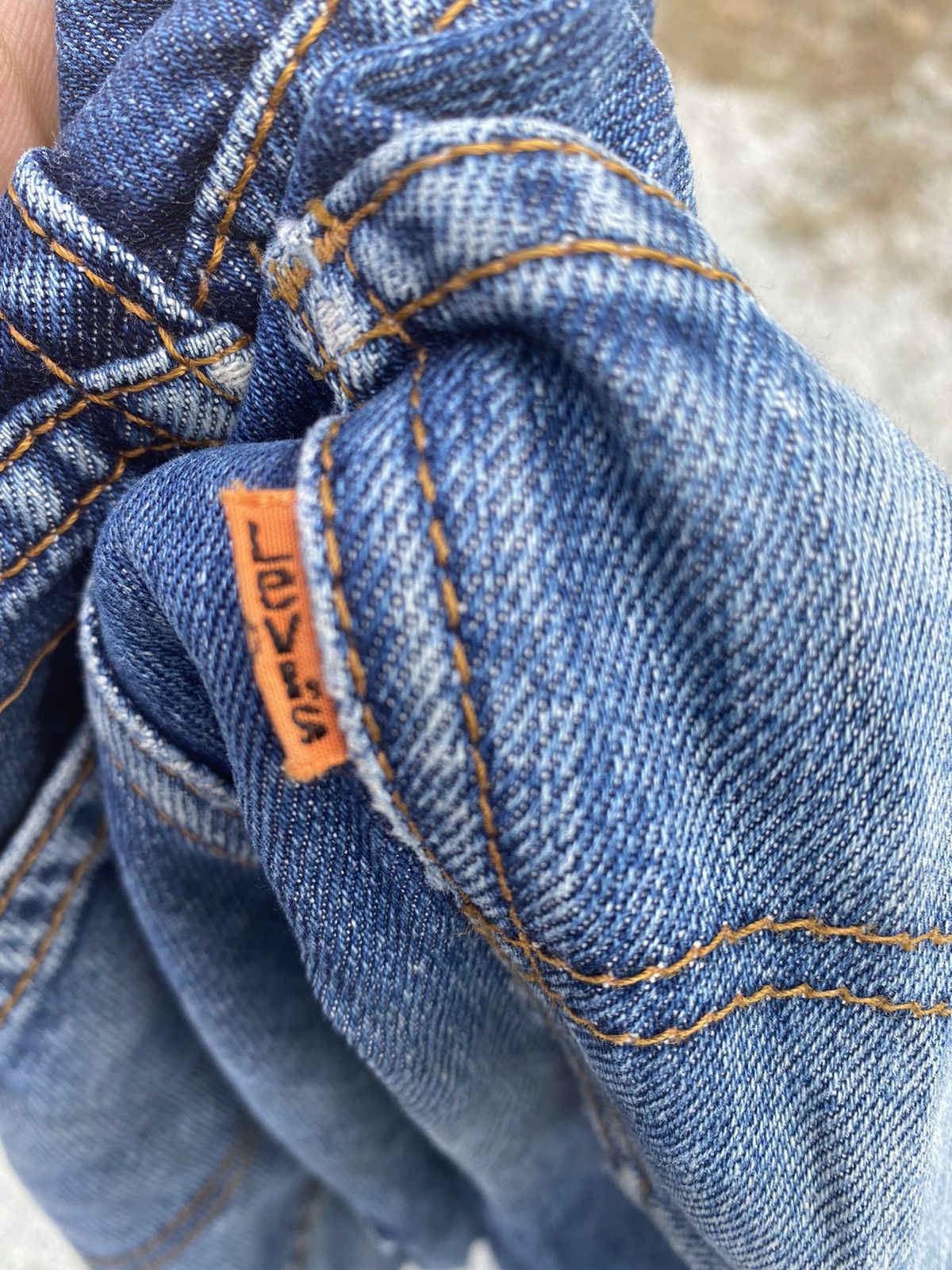 Levi's Vintage Clothing 90s Levi’s 854 Orange Tag Distressed Jeans Size US 29 - 3 Thumbnail