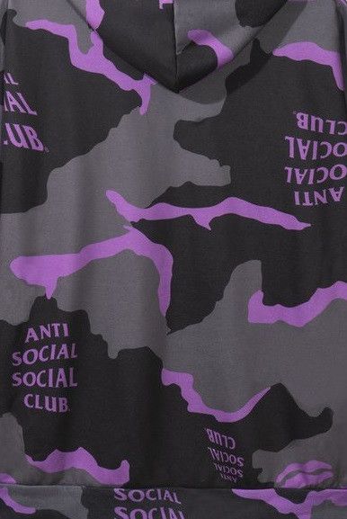 DS Purple ASSC Cotton Candy Black Camo Hoodie FTP FOG CDG