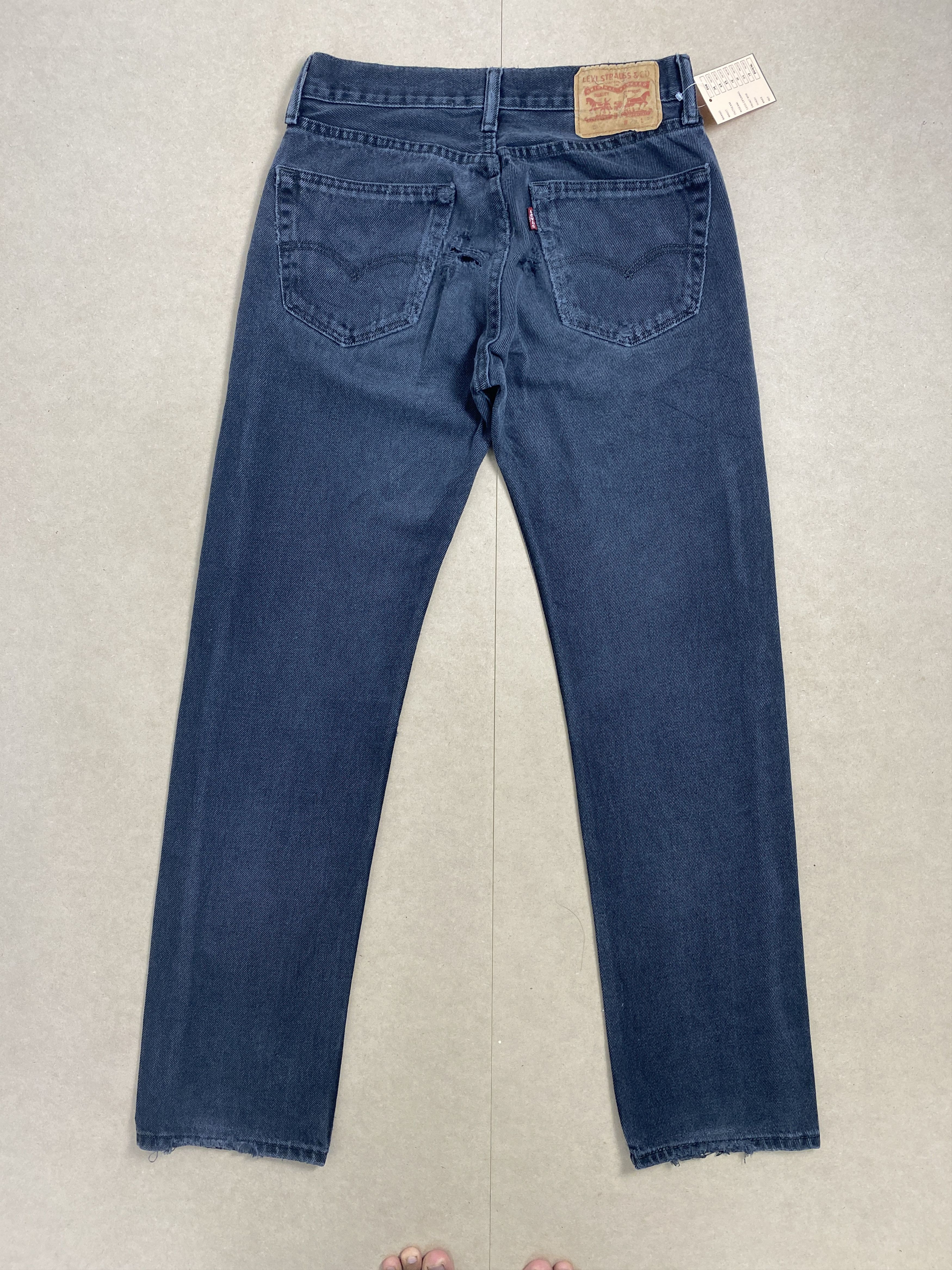 Levi's Vintage Levis 505 Straight Cut Distressed Faded Black Jeans Size US 29 - 5 Thumbnail
