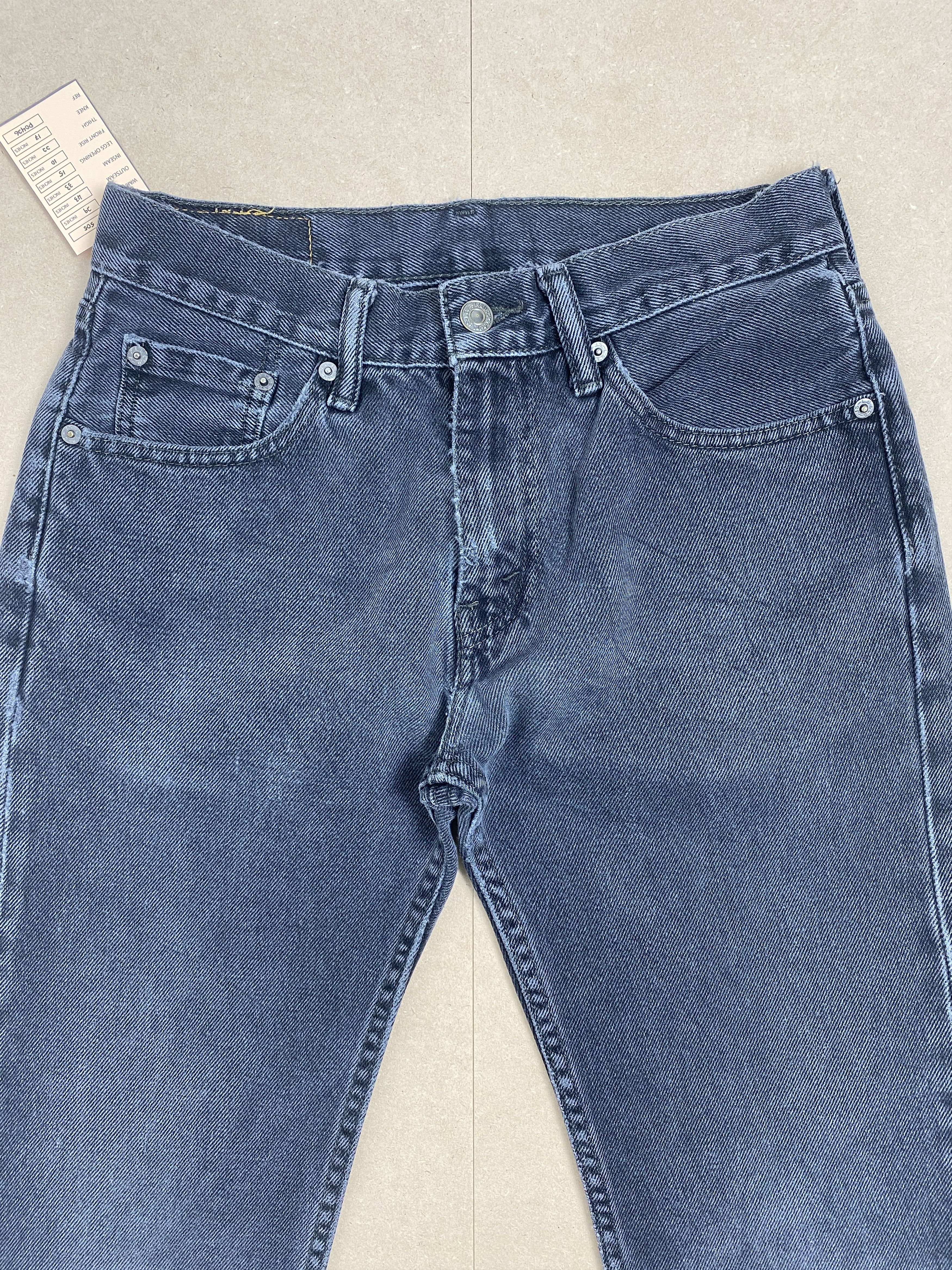 Levi's Vintage Levis 505 Straight Cut Distressed Faded Black Jeans Size US 29 - 2 Thumbnail