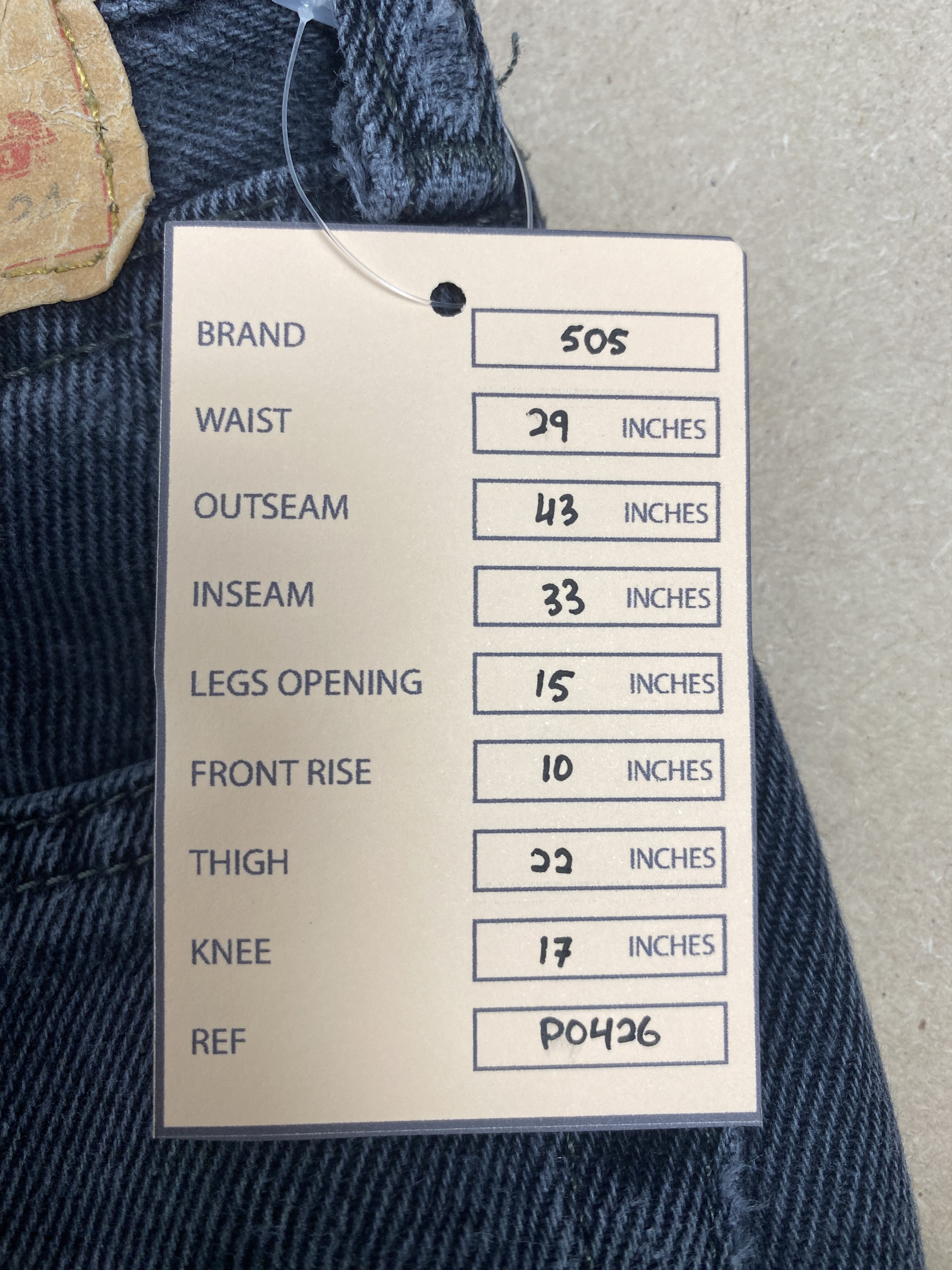 Levi's Vintage Levis 505 Straight Cut Distressed Faded Black Jeans Size US 29 - 20 Thumbnail
