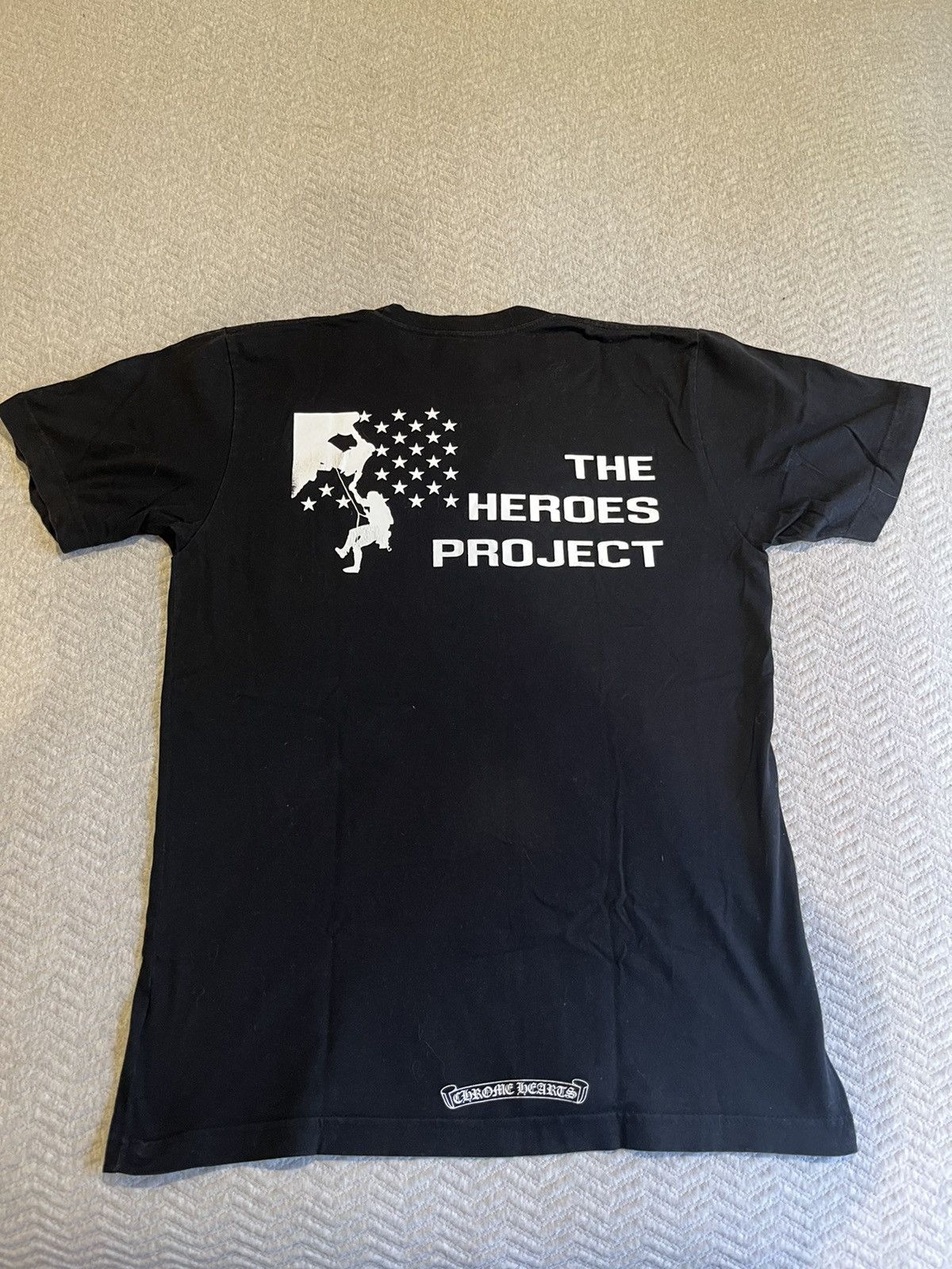 image of Chrome Hearts Hero’S Project T-Shirt in Black, Men's (Size Medium)