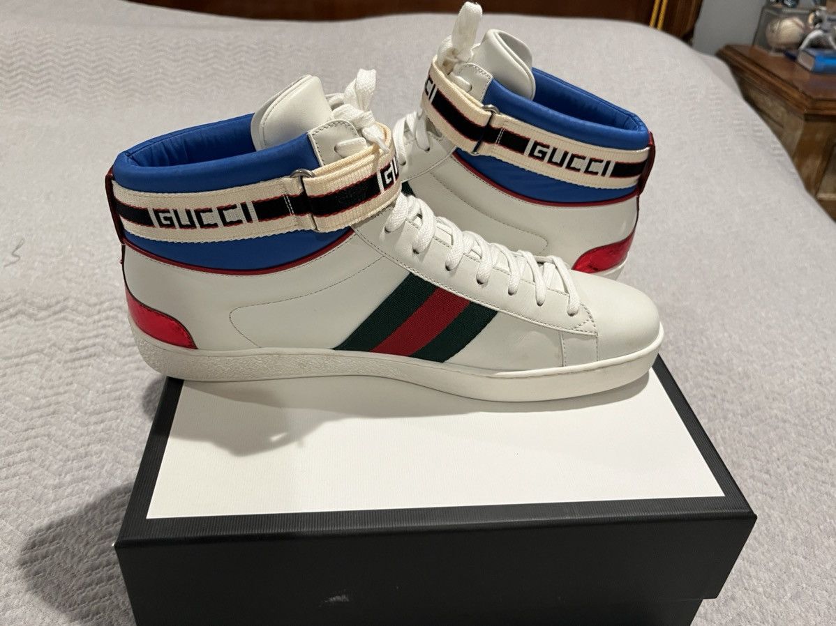 Gucci Gucci Ace stripe- High top sneaker Size US 10 / EU 43 - 5 Thumbnail