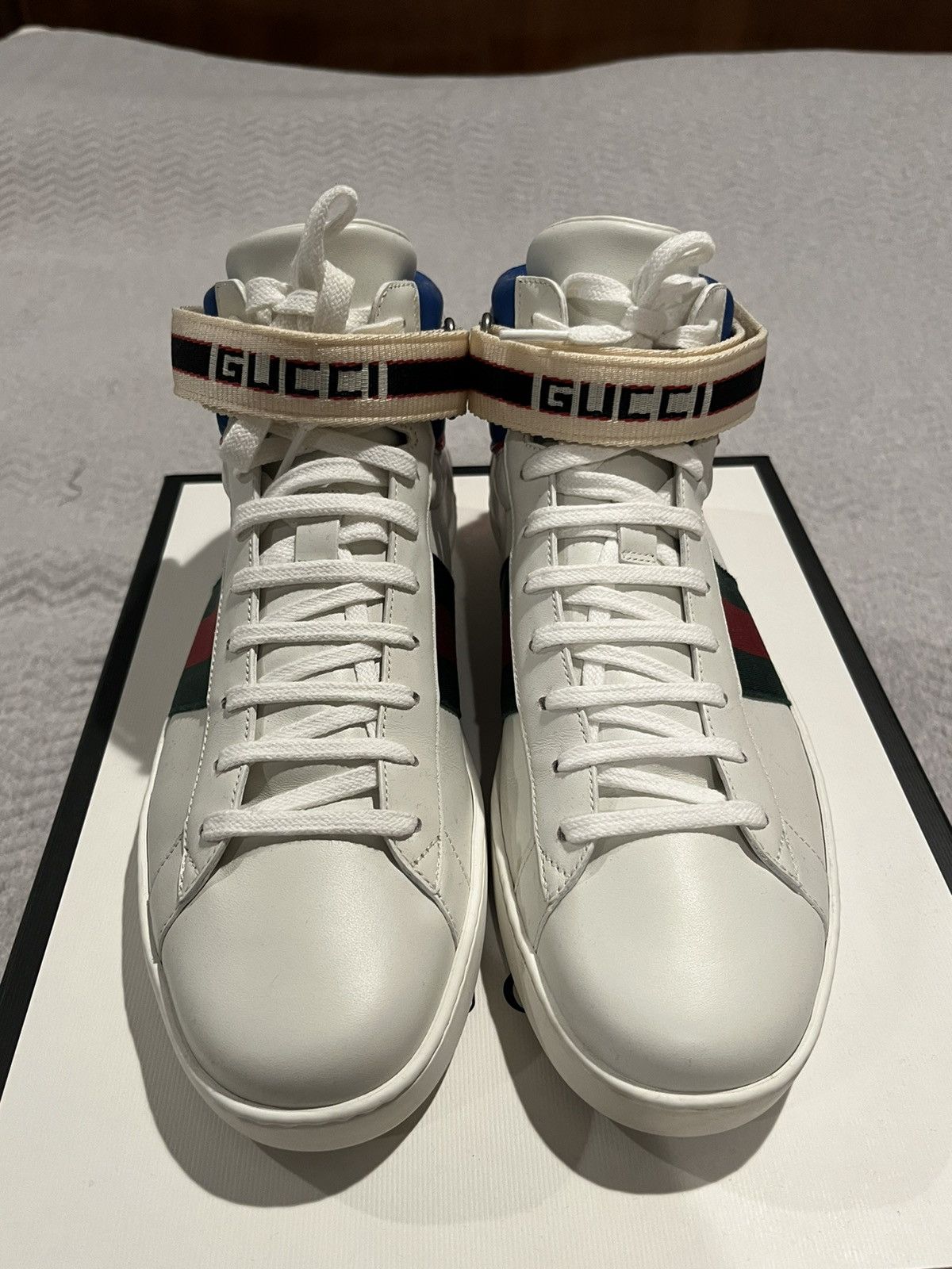 Gucci Gucci Ace stripe- High top sneaker Size US 10 / EU 43 - 3 Thumbnail