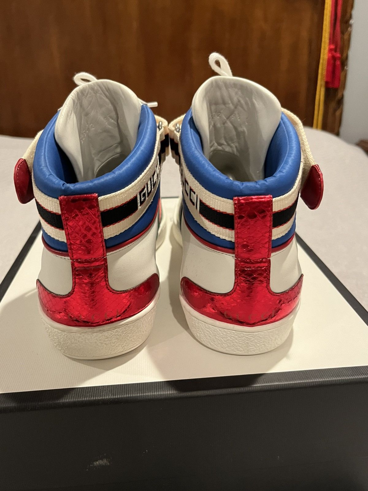 Gucci Gucci Ace stripe- High top sneaker Size US 10 / EU 43 - 4 Thumbnail