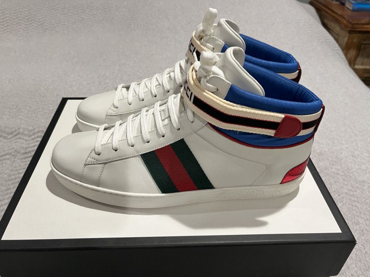 Gucci Gucci Ace stripe- High top sneaker Size US 10 / EU 43 - 2 Thumbnail