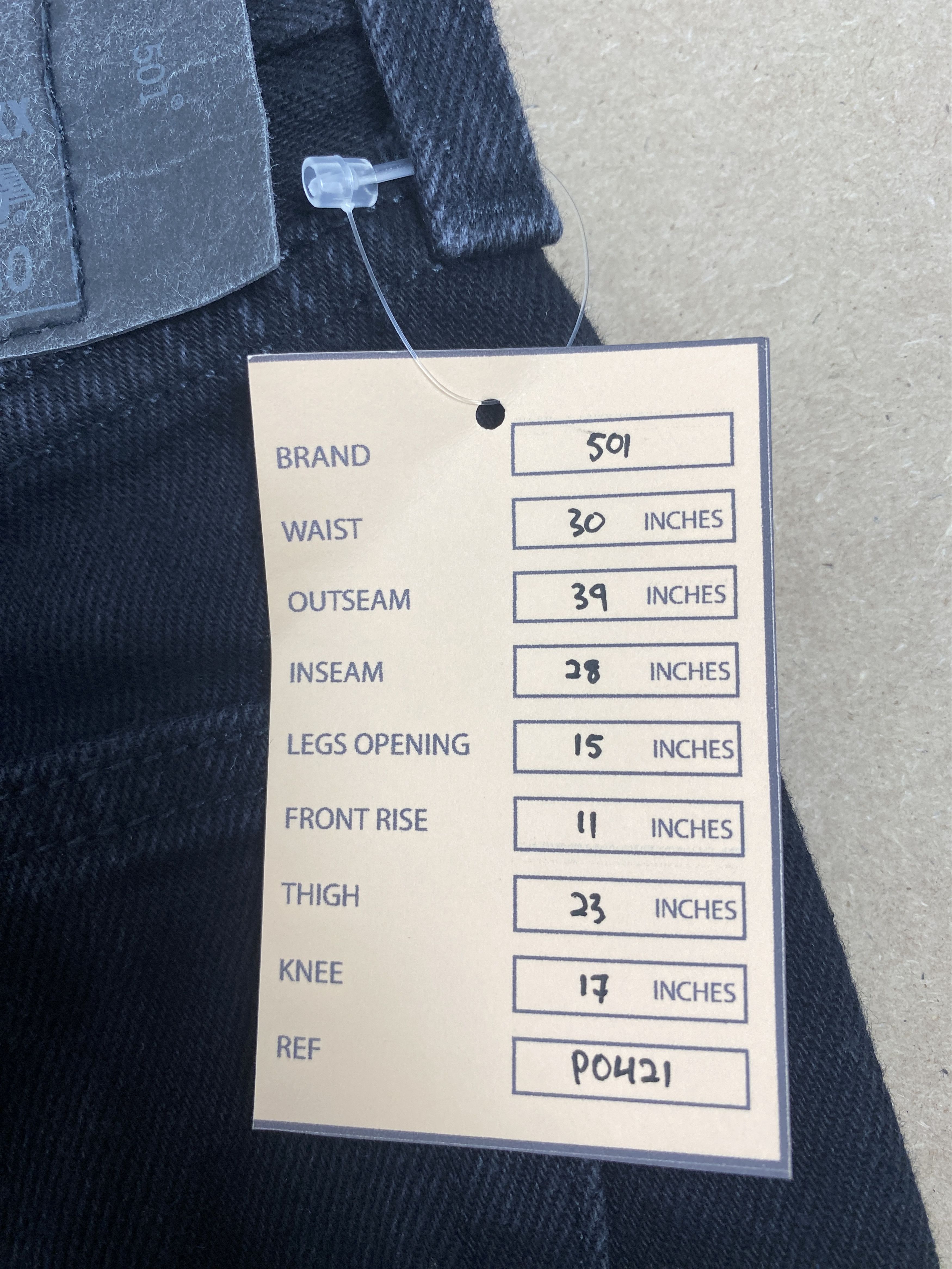 Levi's Vintage Levis 501 Straight Cut Black Jeans Size US 30 / EU 46 - 18 Thumbnail
