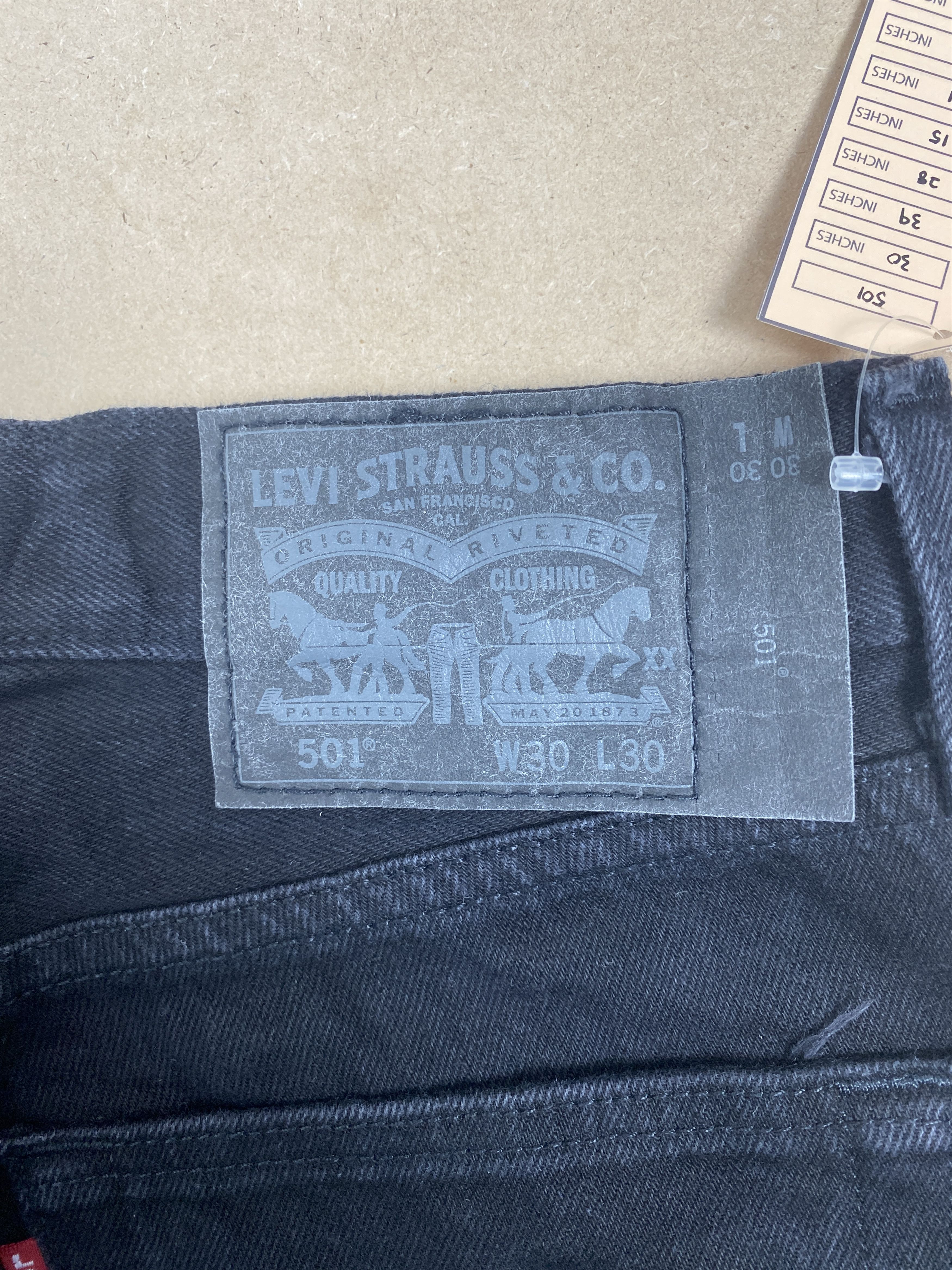 Levi's Vintage Levis 501 Straight Cut Black Jeans Size US 30 / EU 46 - 7 Thumbnail
