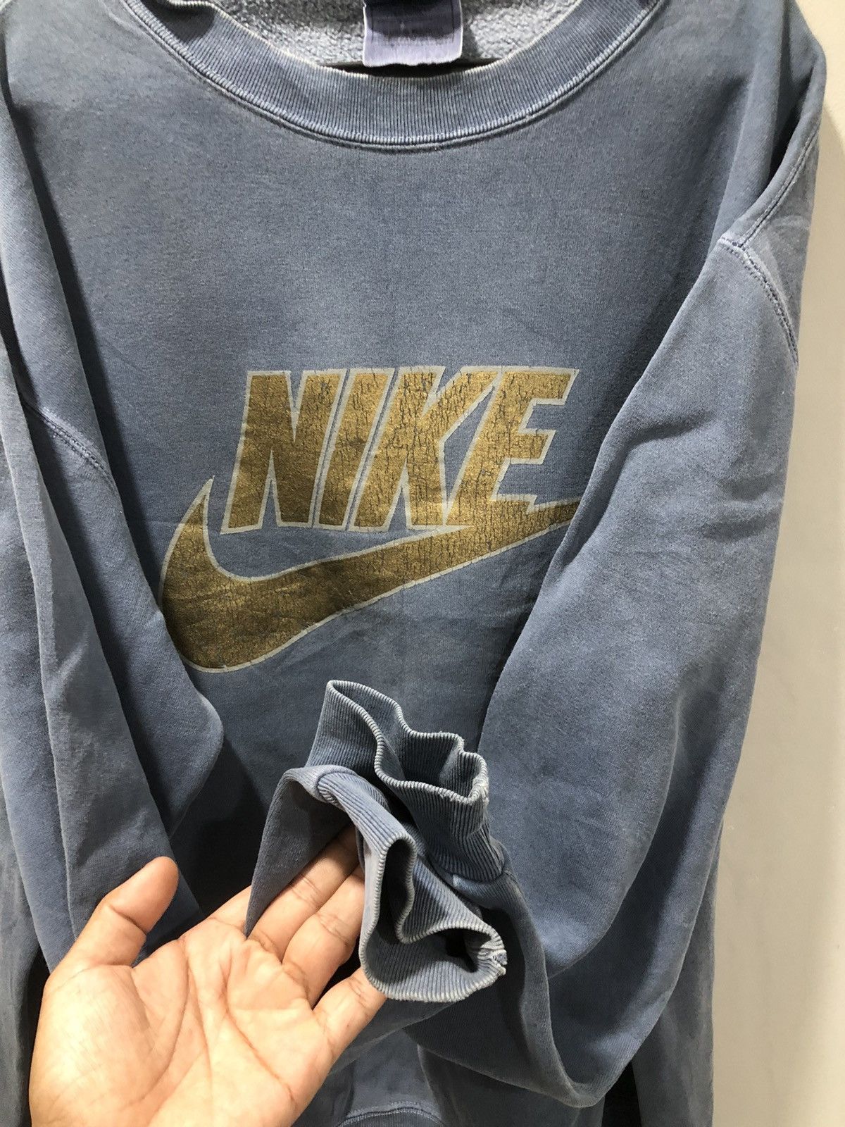 Nike × Vintage Vintage Nike Big Logo Oversized Sweater Size US M / EU 48-50 / 2 - 10 Thumbnail