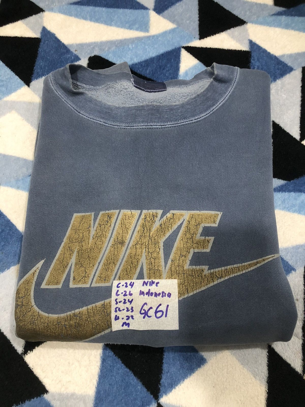 Nike × Vintage Vintage Nike Big Logo Oversized Sweater Size US M / EU 48-50 / 2 - 14 Thumbnail