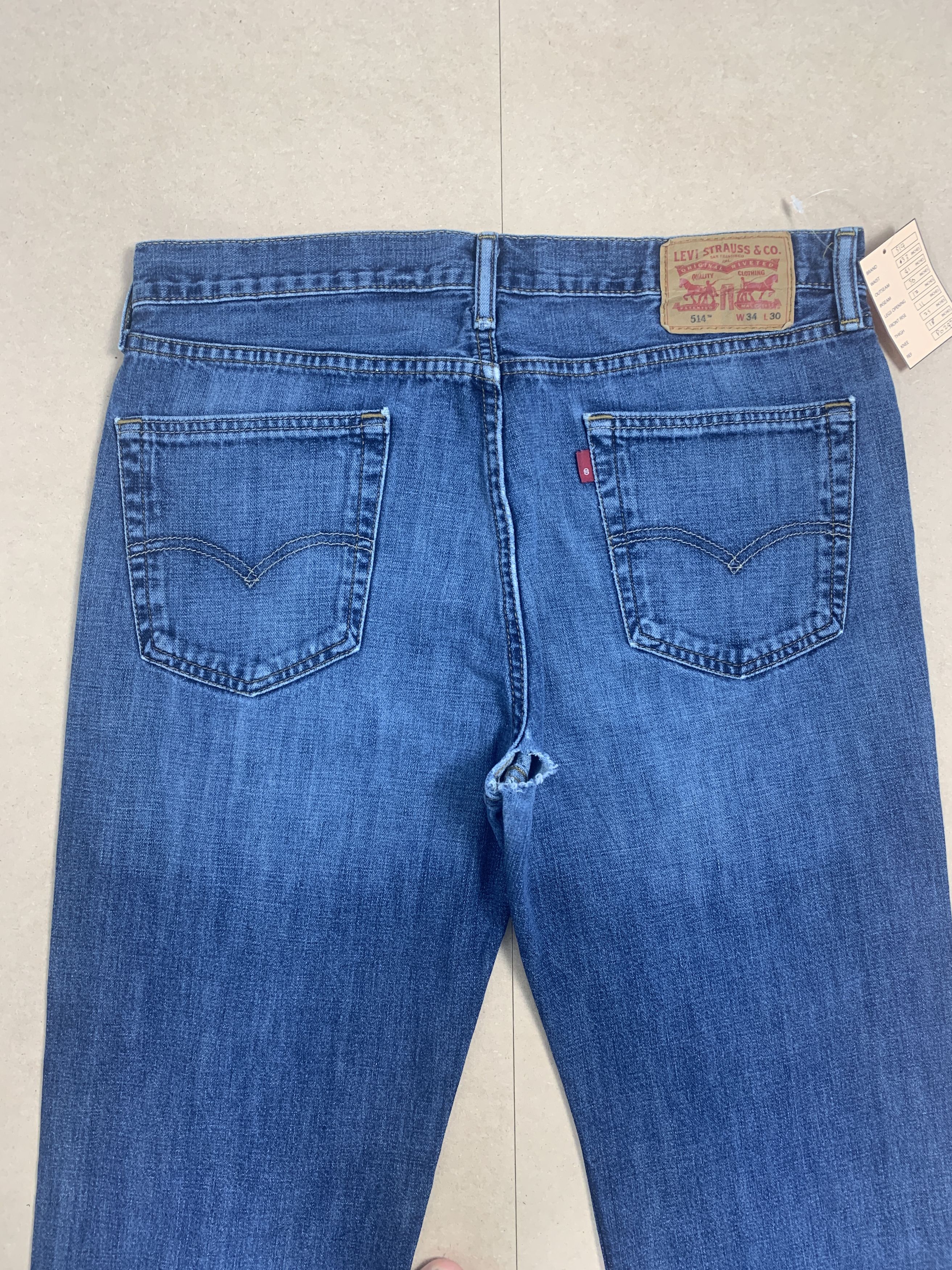 Levi's Vintage Levis 514 Straight Cut Blue Faded Blue Jeans Size US 33 - 6 Thumbnail