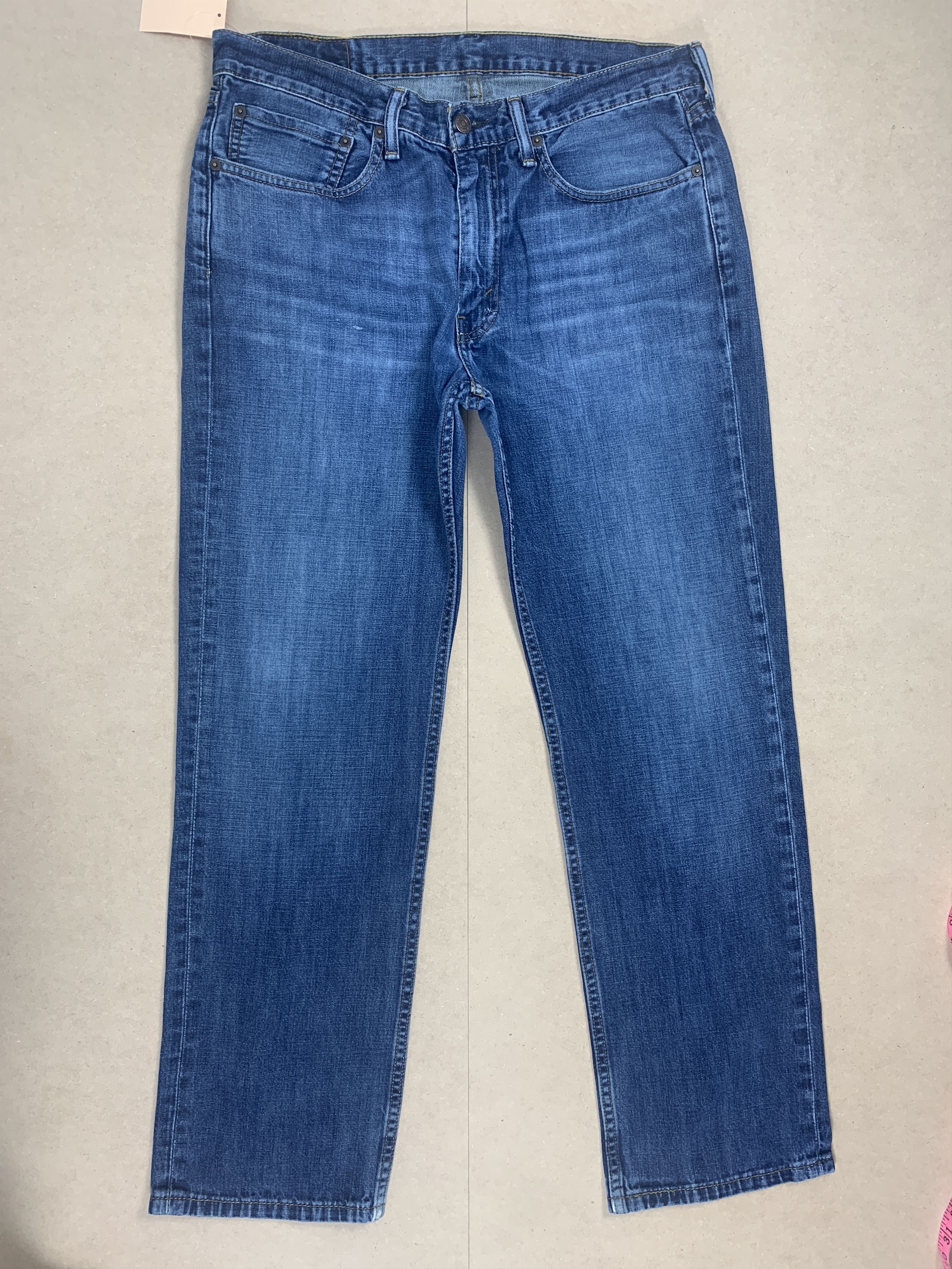 image of Levis 514 Straight Cut Blue Faded Blue Jeans in Blue Denim, Men's (Size 33)
