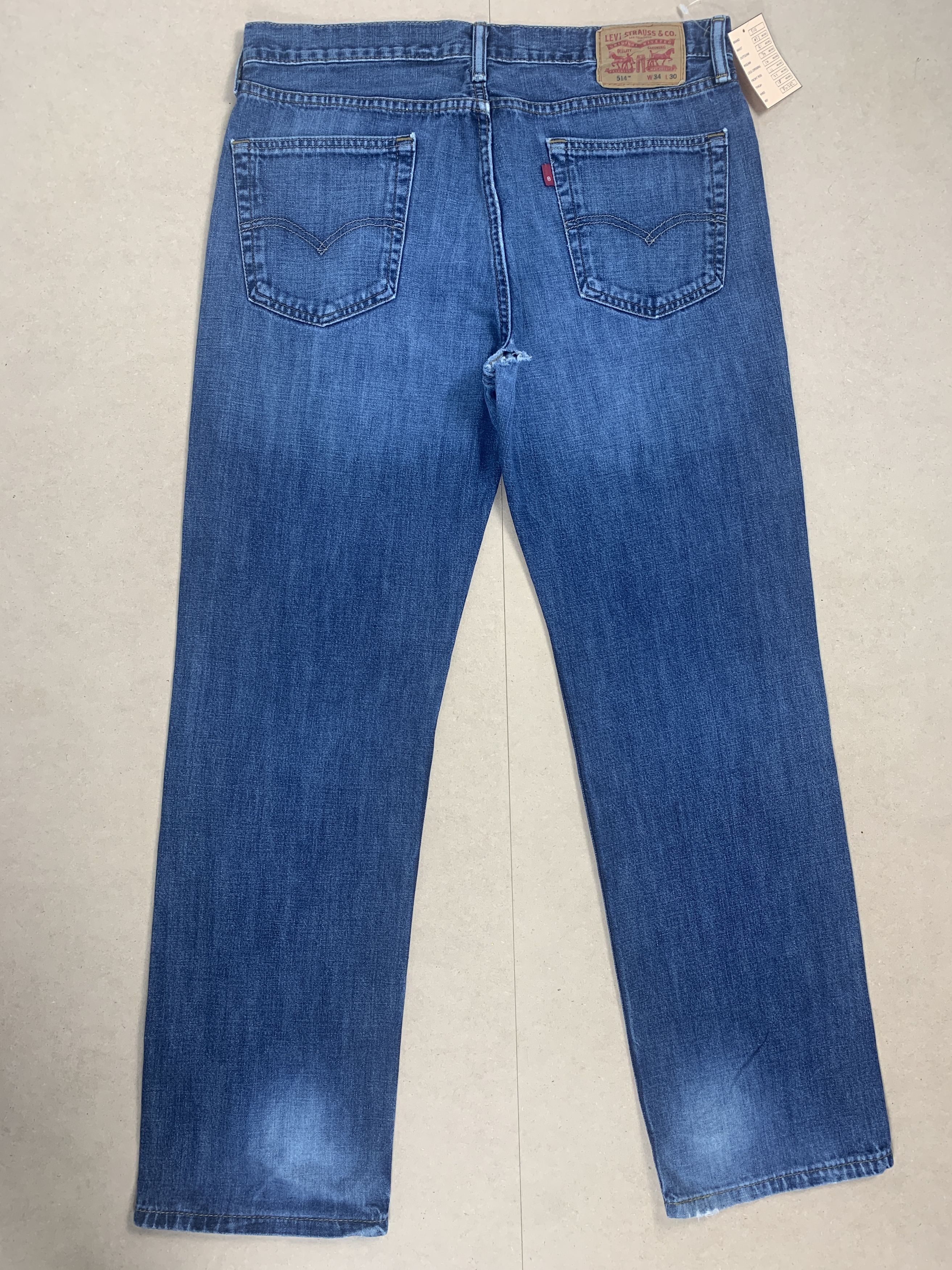Levi's Vintage Levis 514 Straight Cut Blue Faded Blue Jeans Size US 33 - 5 Thumbnail