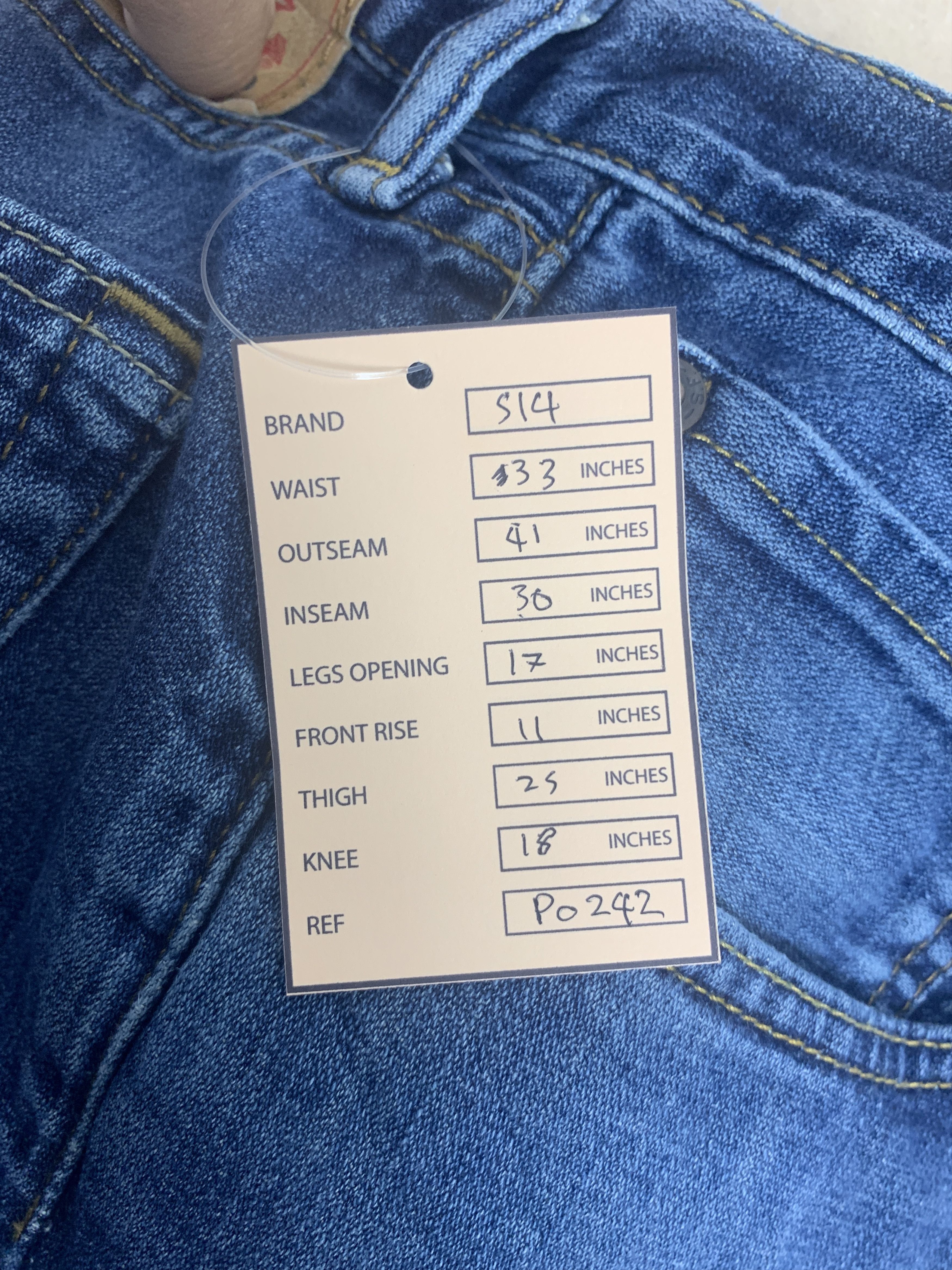 Levi's Vintage Levis 514 Straight Cut Blue Faded Blue Jeans Size US 33 - 21 Thumbnail