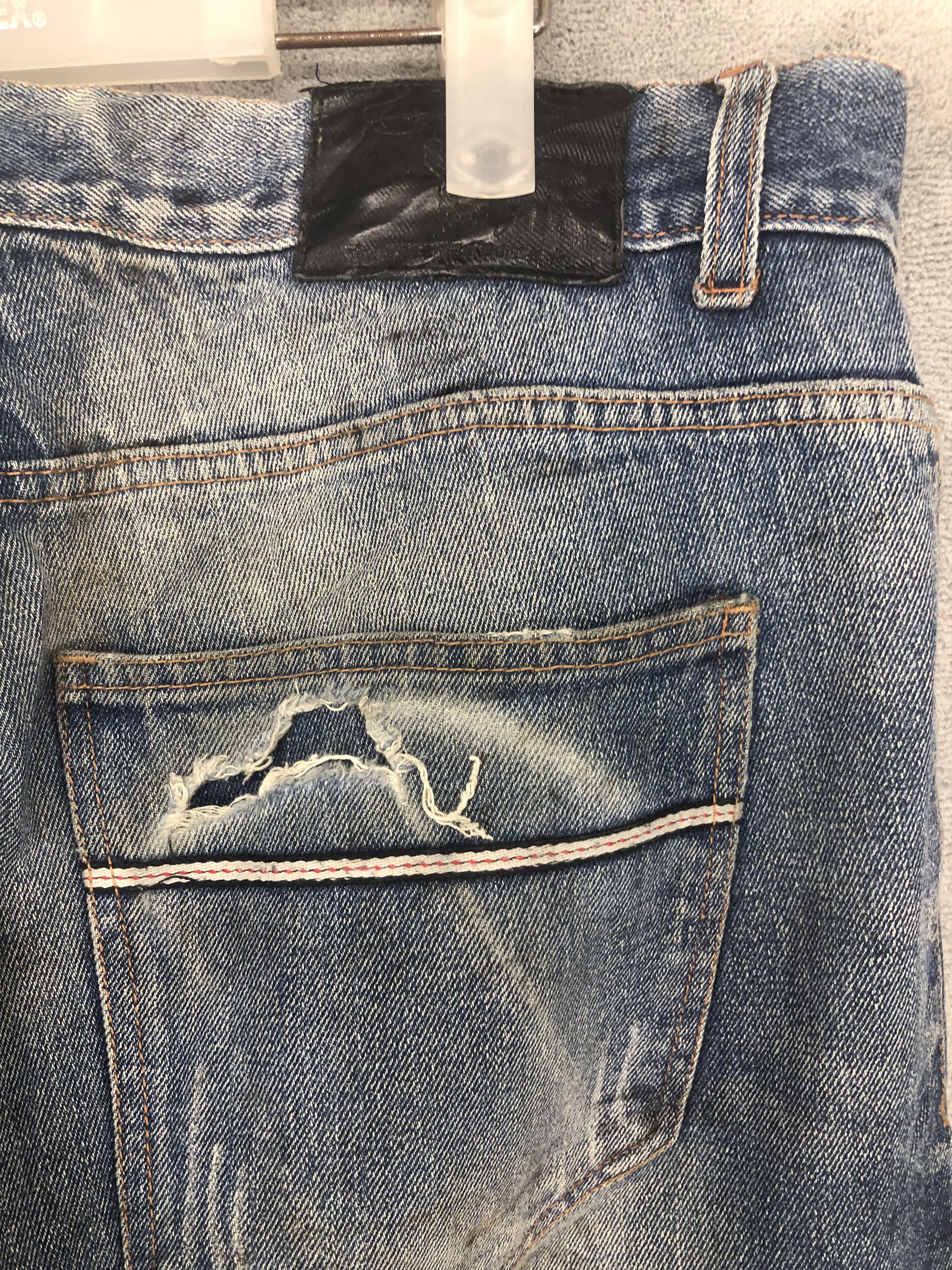 Japanese Brand × Jean Paper Bag Distressed Denim Jean Size US 35 - 8 Thumbnail
