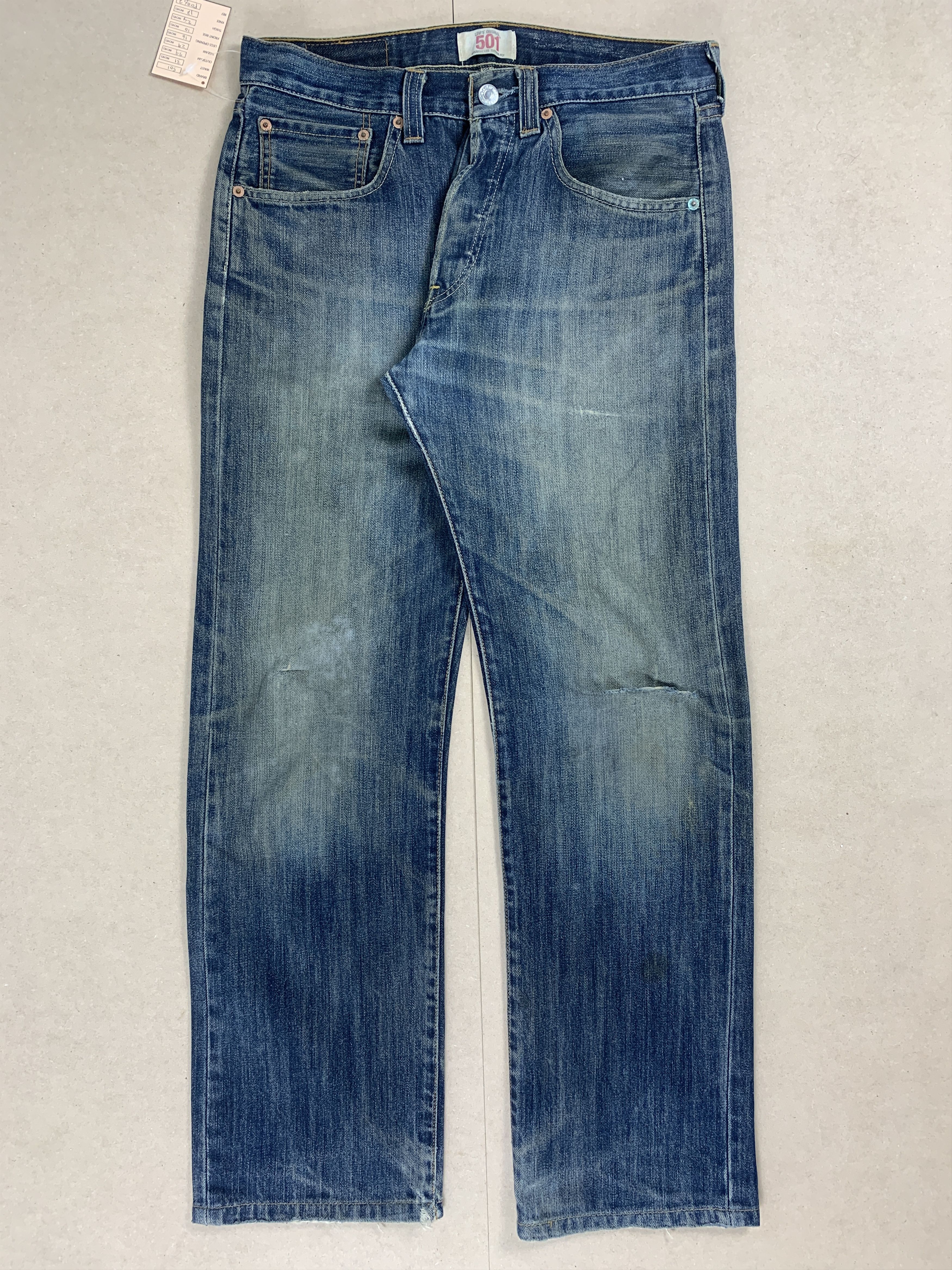Levi's Vintage LEVI'S 501 Distressed Faded Straight Cut Jeans P0062 Size US 31 - 2 Thumbnail