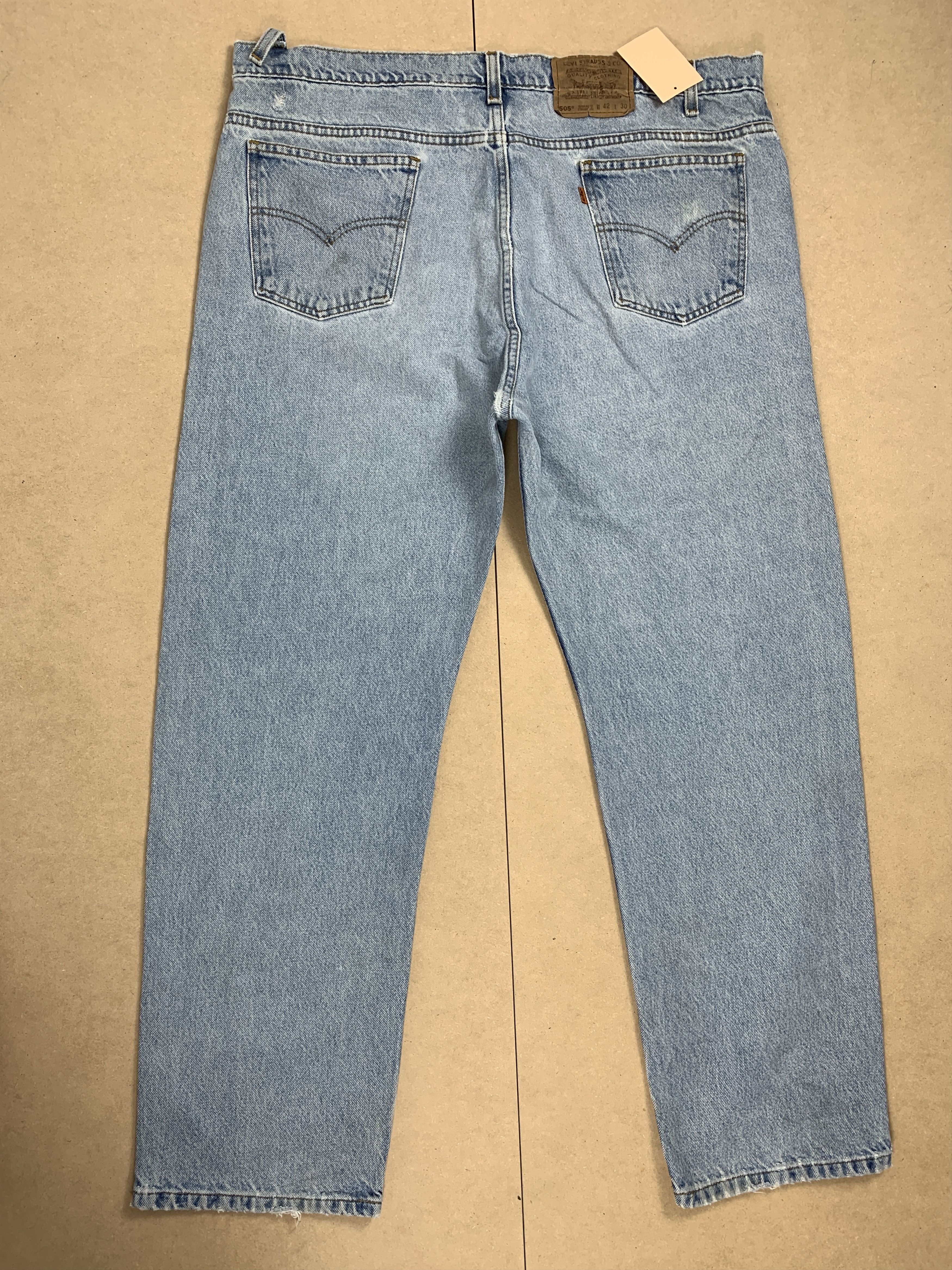 Levi's × Vintage Vintage Levis 505 Straight Cut Mid Wash Jeans Size US 40 / EU 56 - 6 Thumbnail