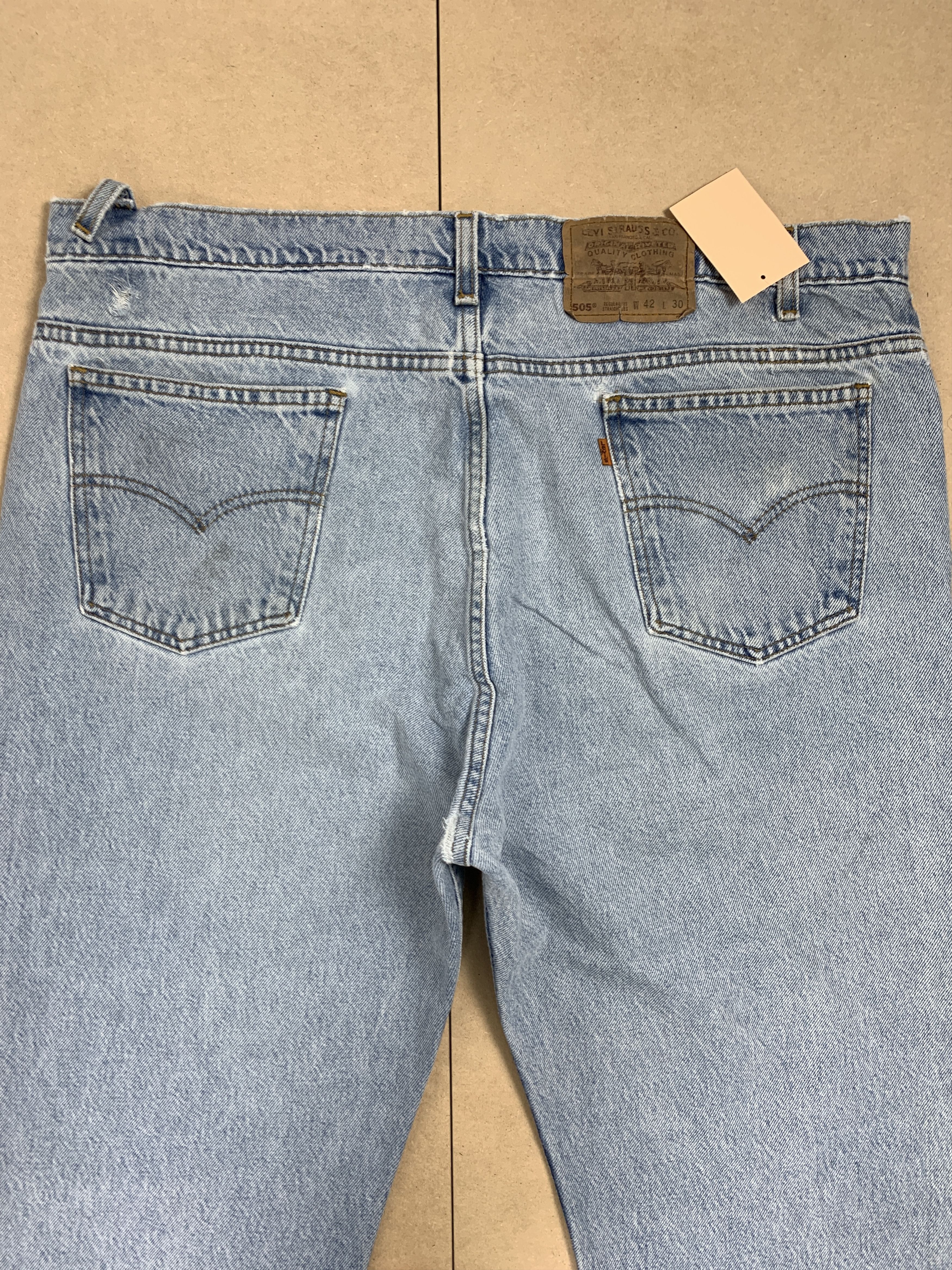 Levi's × Vintage Vintage Levis 505 Straight Cut Mid Wash Jeans Size US 40 / EU 56 - 7 Thumbnail