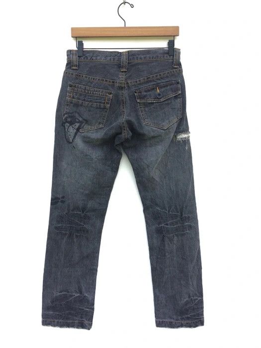 Japanese Brand World Wide Love! Punk Rock Design Handmade Denim Pant Size US 30 / EU 46 - 9 Thumbnail