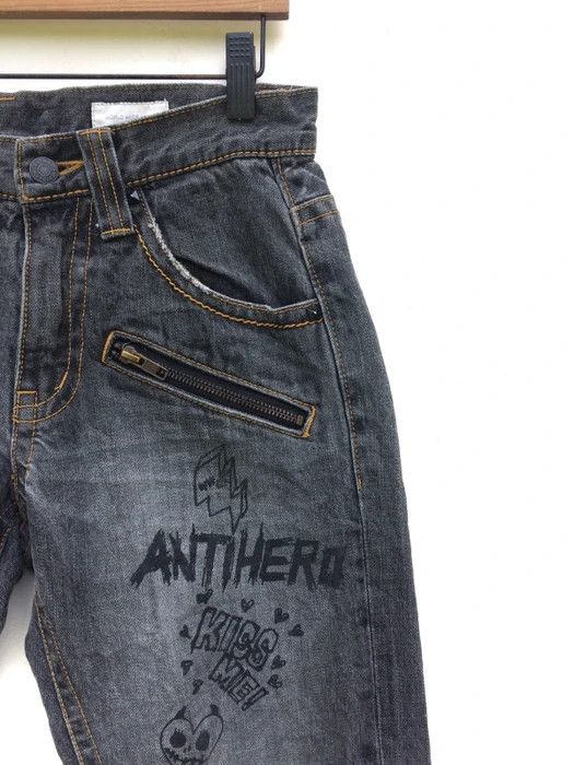 Japanese Brand World Wide Love! Punk Rock Design Handmade Denim Pant Size US 30 / EU 46 - 3 Thumbnail