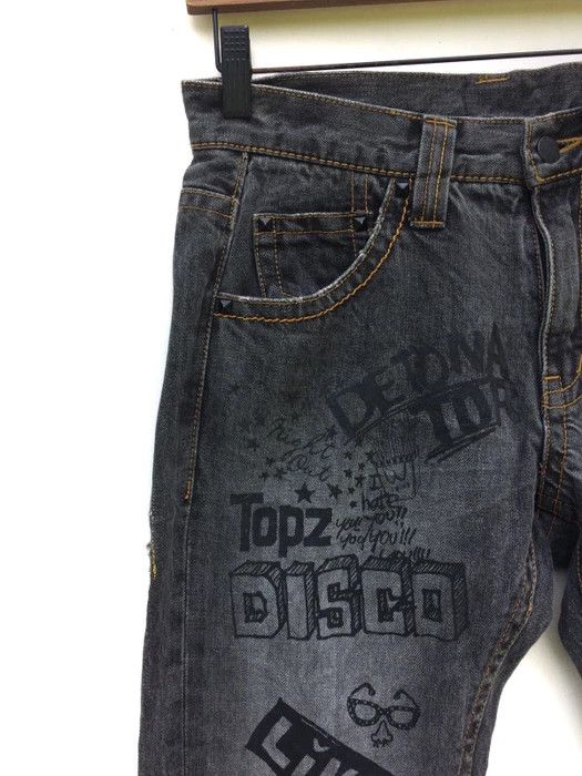 Japanese Brand World Wide Love! Punk Rock Design Handmade Denim Pant Size US 30 / EU 46 - 4 Thumbnail