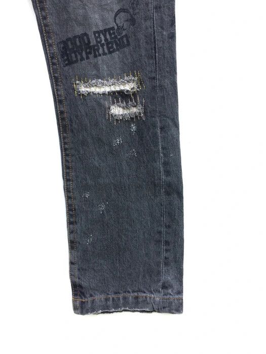 Japanese Brand World Wide Love! Punk Rock Design Handmade Denim Pant Size US 30 / EU 46 - 7 Thumbnail