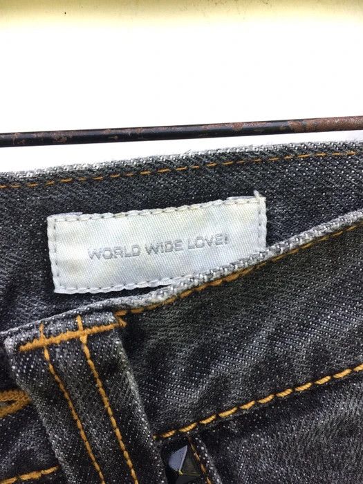 Japanese Brand World Wide Love! Punk Rock Design Handmade Denim Pant Size US 30 / EU 46 - 8 Thumbnail