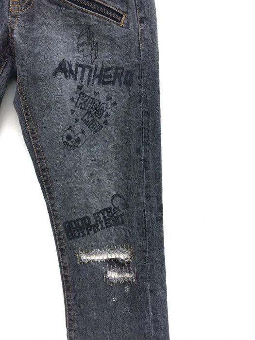 Japanese Brand World Wide Love! Punk Rock Design Handmade Denim Pant Size US 30 / EU 46 - 5 Thumbnail