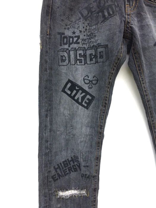Japanese Brand World Wide Love! Punk Rock Design Handmade Denim Pant Size US 30 / EU 46 - 6 Thumbnail