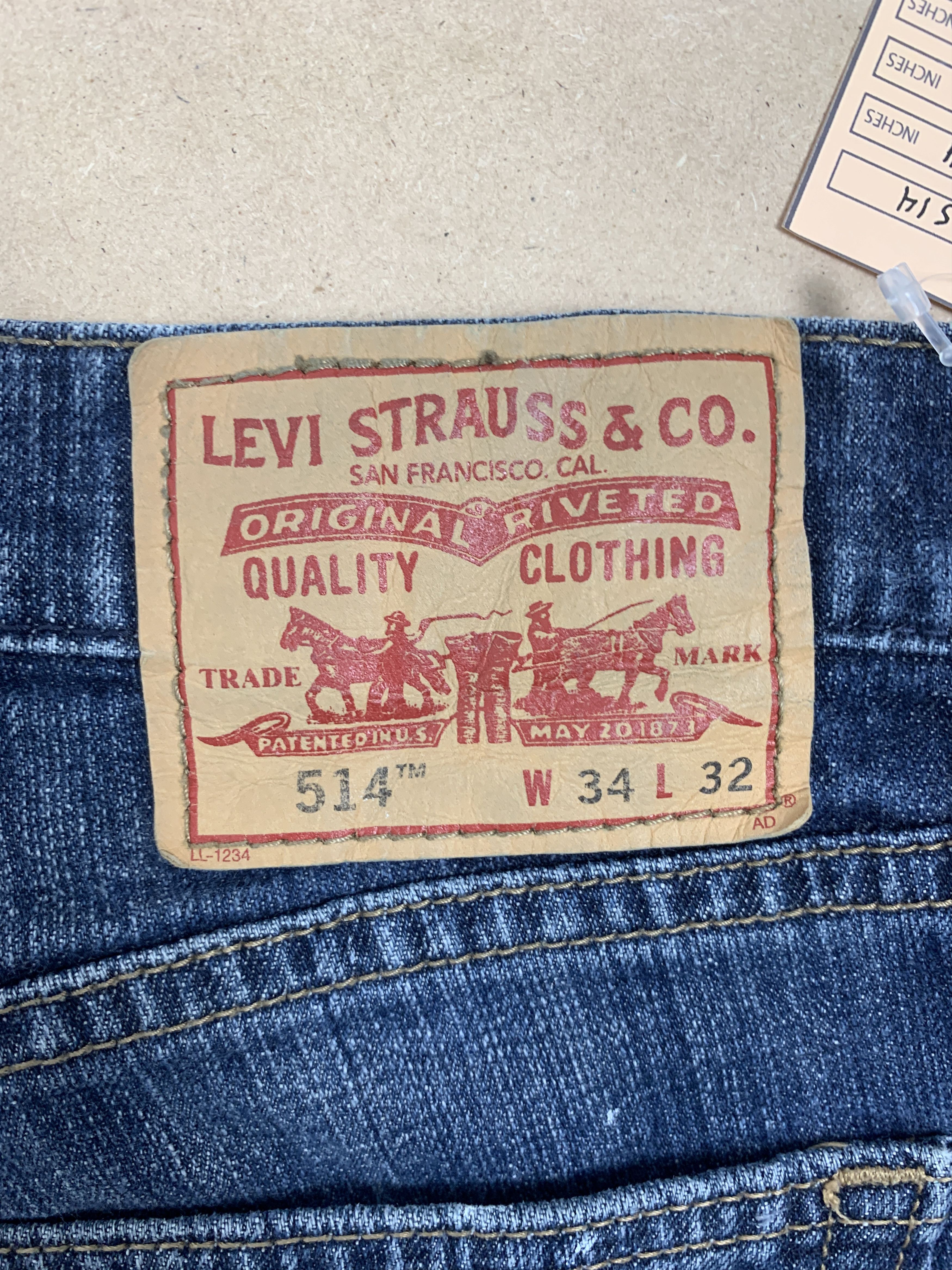 Levi's Vintage Levis 514 Straight Cut Distressed Faded Blue Jeans Size US 34 / EU 50 - 11 Thumbnail