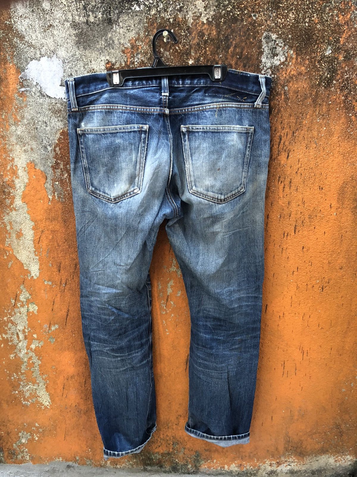 Seditionaries × Uniqlo THRASHED /Distressed Uniqlo Selvedge denim jeans Size US 36 / EU 52 - 2 Thumbnail