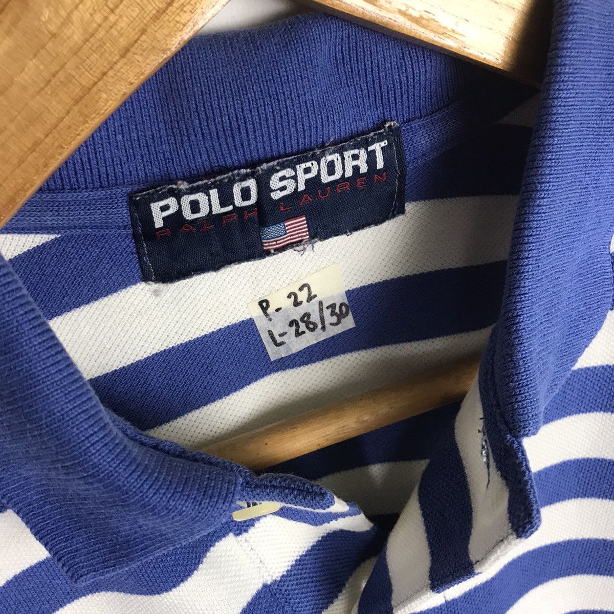 Lo Life POLO SPORT Vintage 90s Polo Ralph Lauren Stripe Polos Size US L / EU 52-54 / 3 - 8 Thumbnail