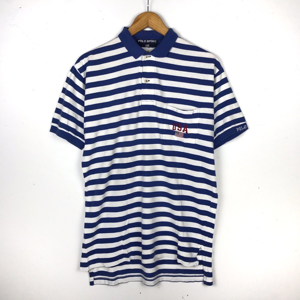 Lo Life POLO SPORT Vintage 90s Polo Ralph Lauren Stripe Polos Size US L / EU 52-54 / 3 - 1 Thumbnail