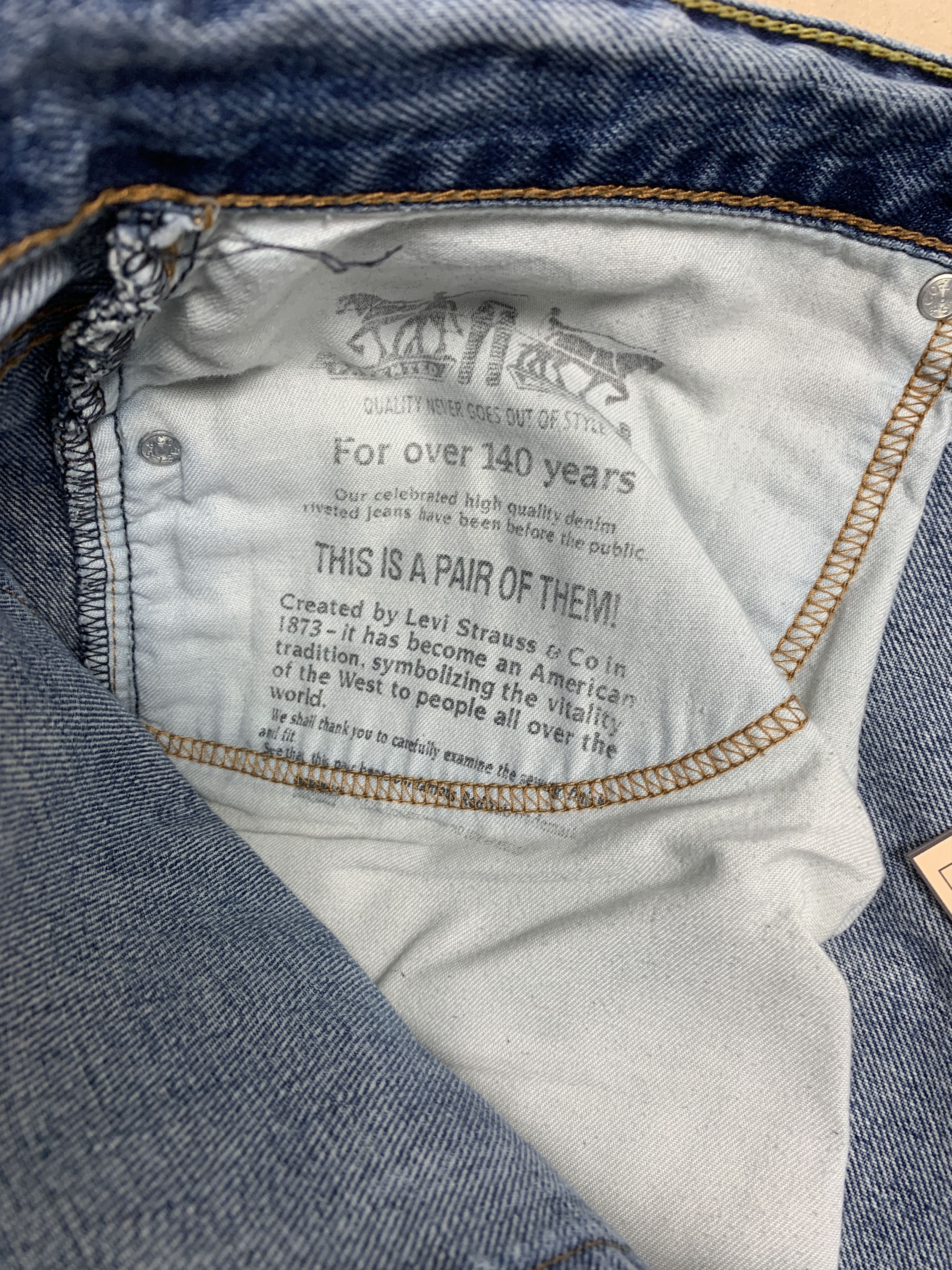 Levi's Vintage Levis 550 Straight Cut Distressed Mid Wash Jeans Size US 40 / EU 56 - 13 Thumbnail
