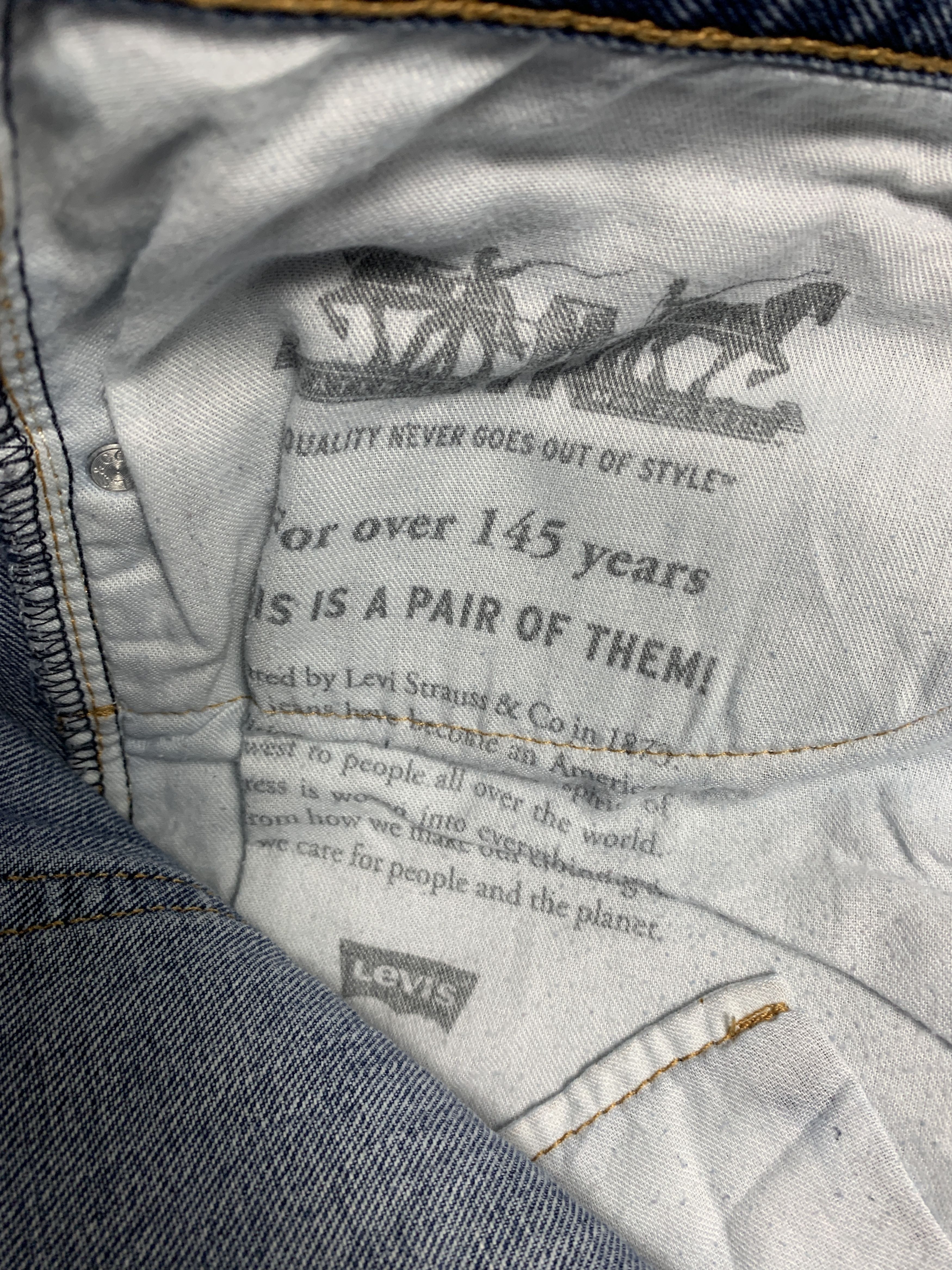 Levi's × Vintage Vintage LEVI'S 505 Faded Straight Cut Mid Wash Jeans Size US 40 / EU 56 - 9 Thumbnail
