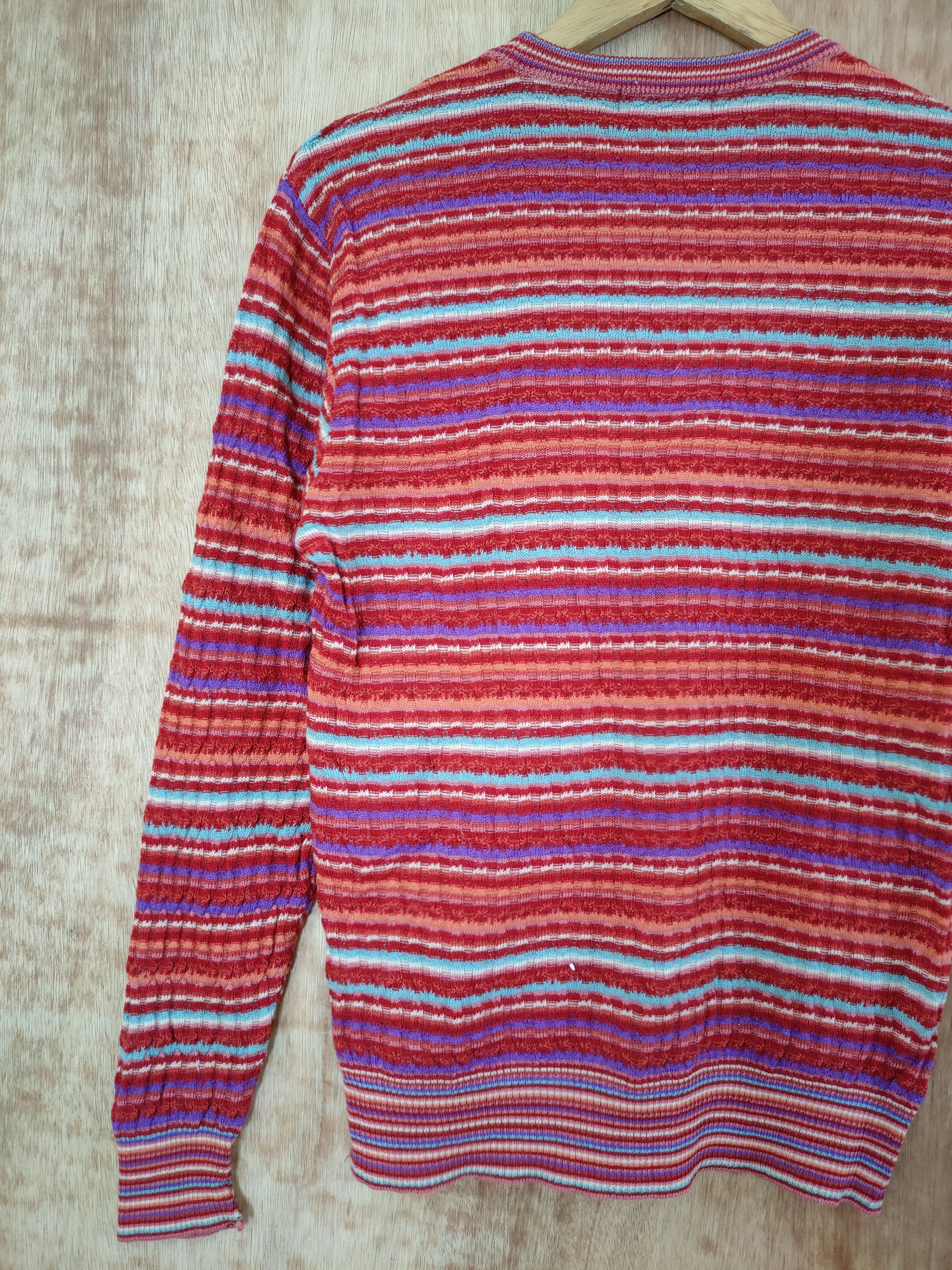 Japanese Brand Canopus stripe rainbow knitwear vintage #46-662 Size US S / EU 44-46 / 1 - 3 Thumbnail