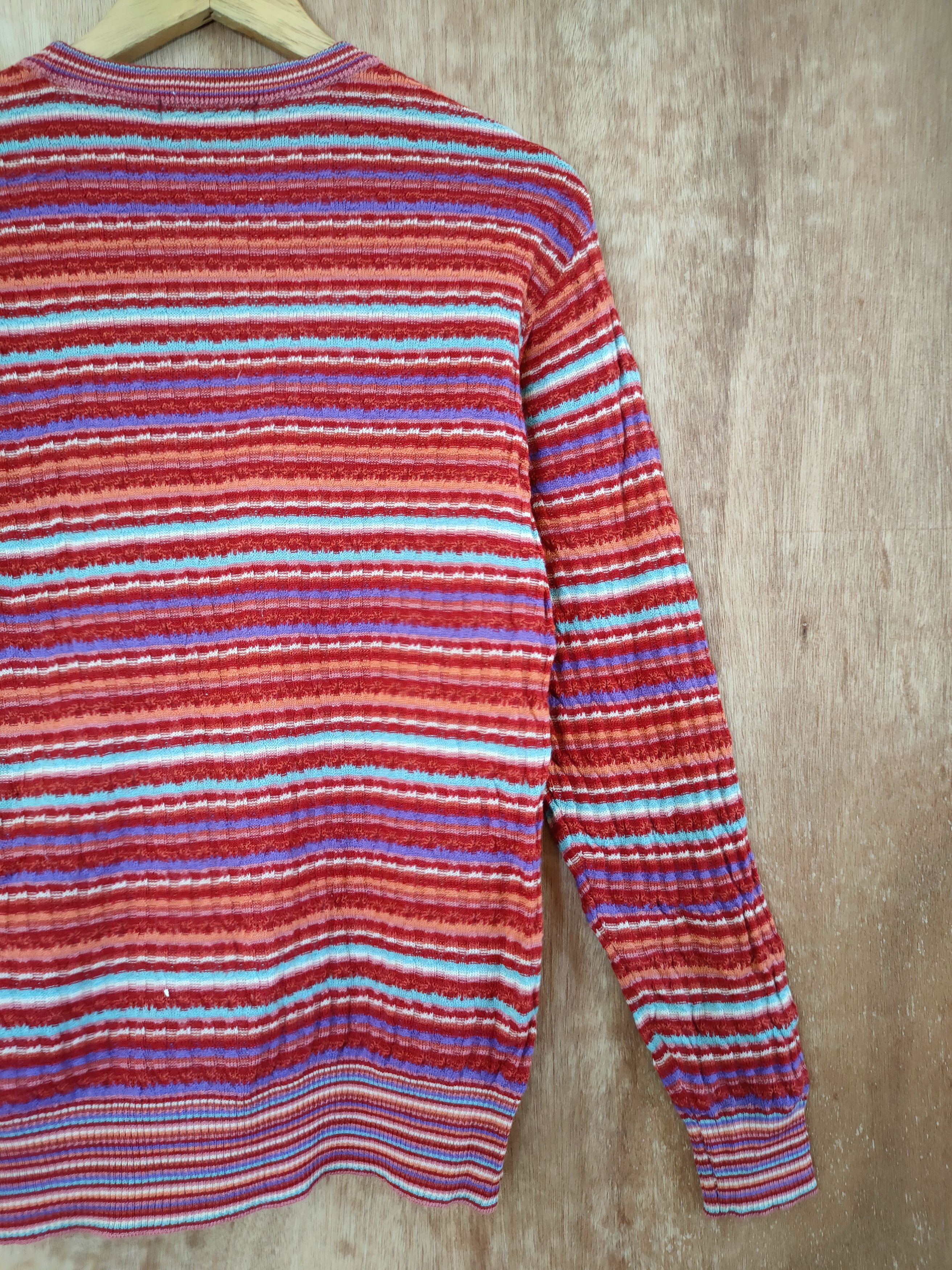 Japanese Brand Canopus stripe rainbow knitwear vintage #46-662 Size US S / EU 44-46 / 1 - 2 Thumbnail