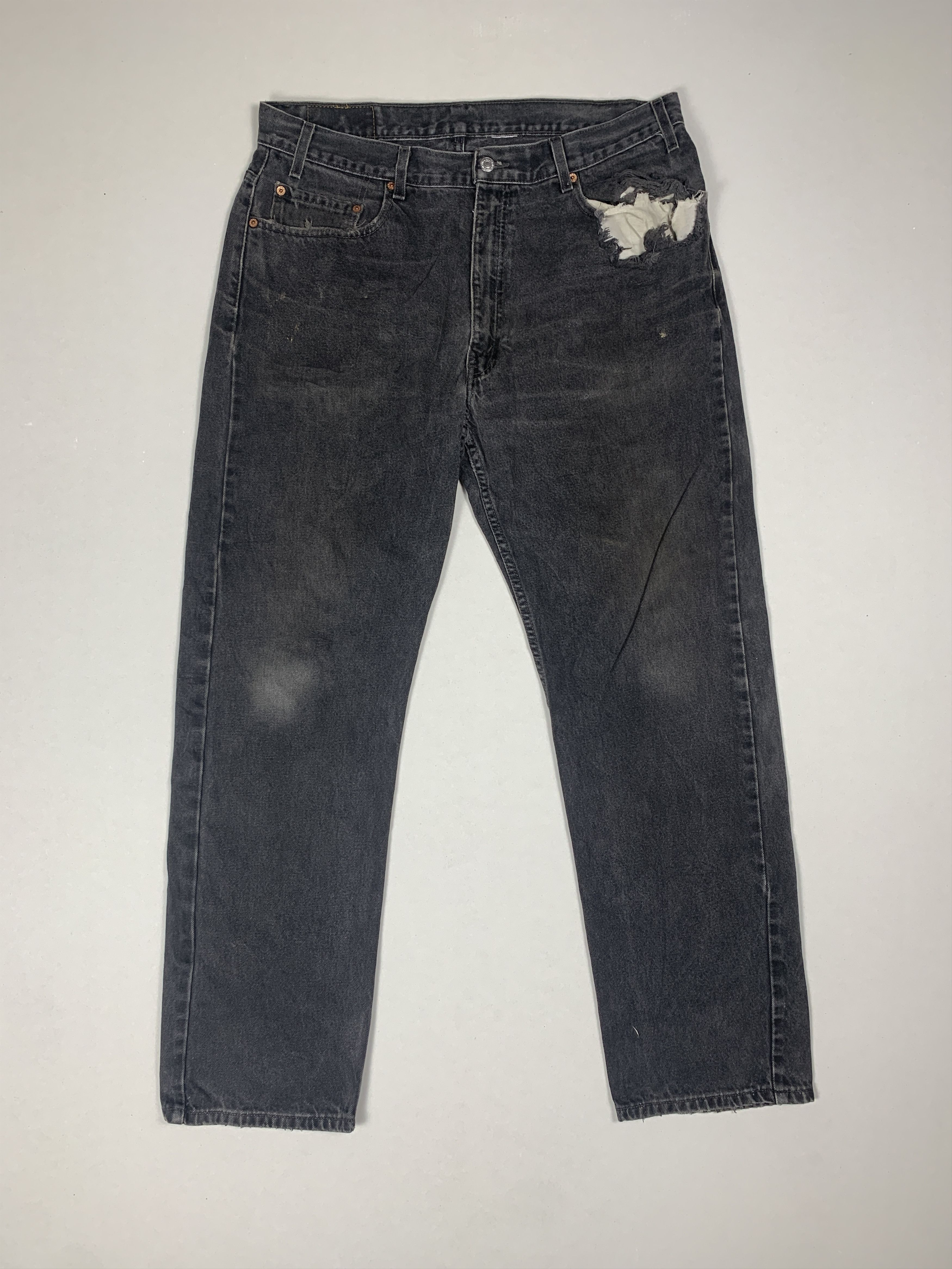Levi's Vintage LEVI'S 505 Distressed Faded Straight Cut Jeans P0007 Size US 38 / EU 54 - 2 Thumbnail