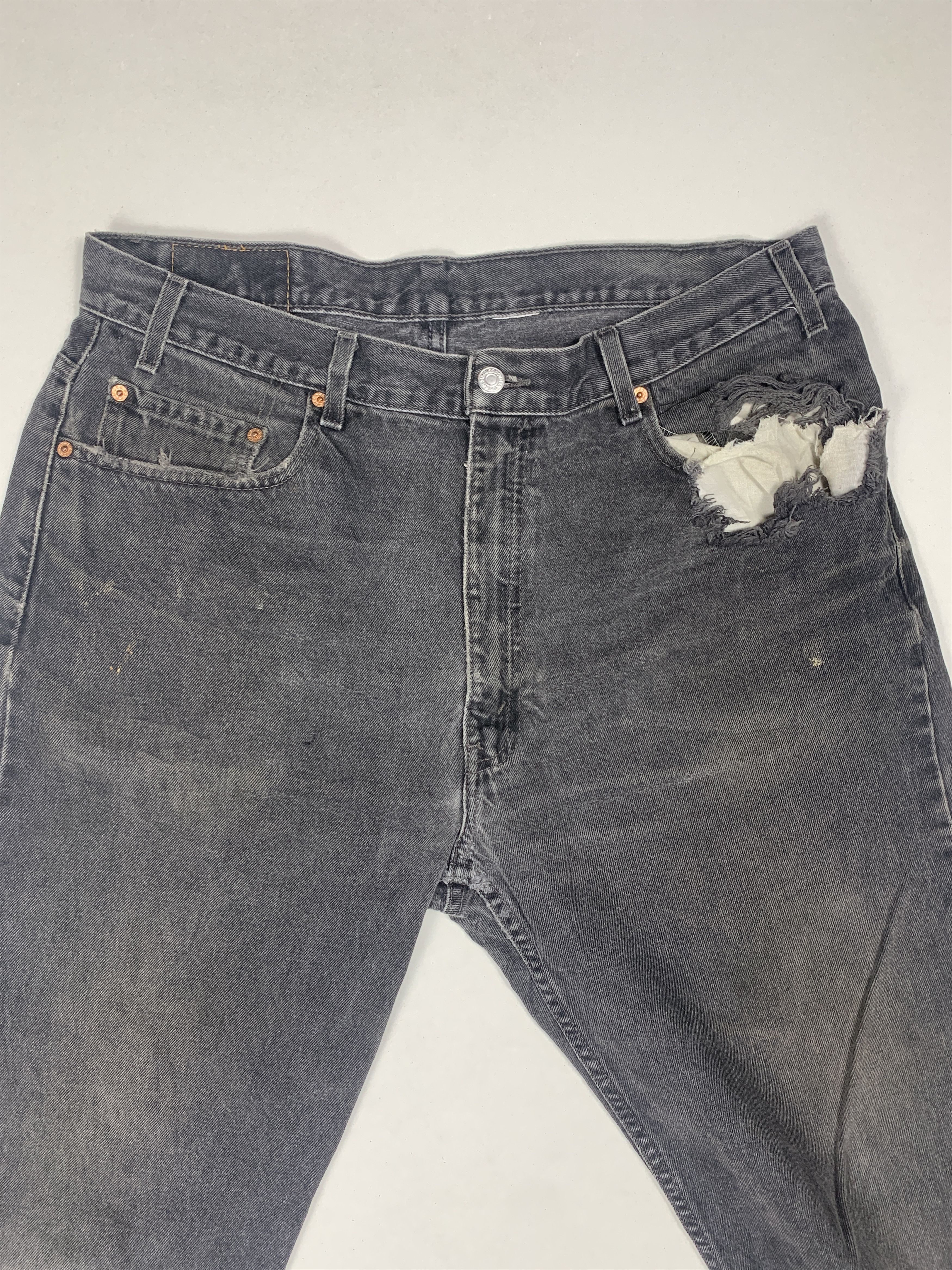 Levi's Vintage LEVI'S 505 Distressed Faded Straight Cut Jeans P0007 Size US 38 / EU 54 - 5 Thumbnail