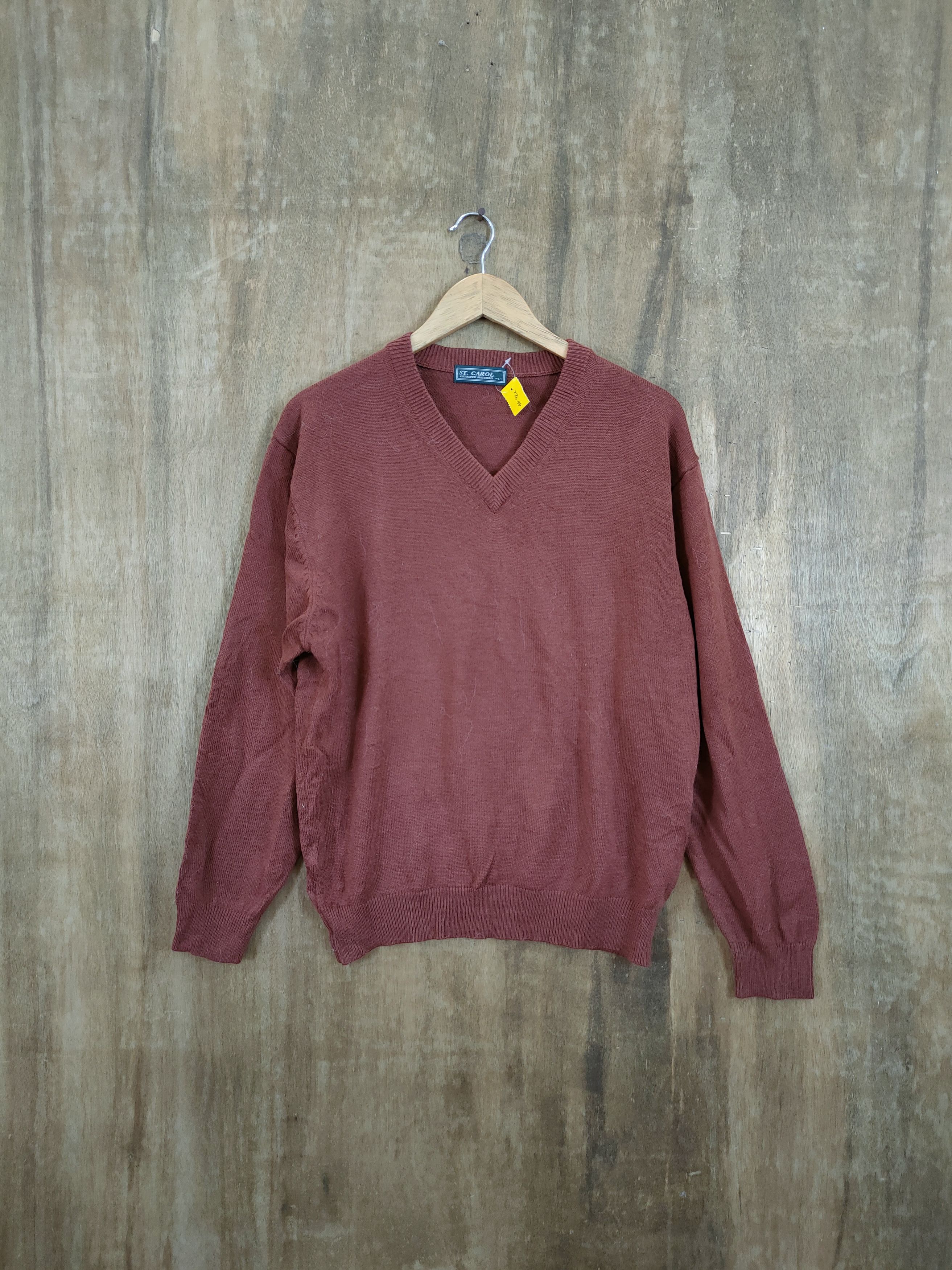 Japanese Brand D St Carol vintage knitwear japan brown #46-982 Size US L / EU 52-54 / 3 - 1 Thumbnail