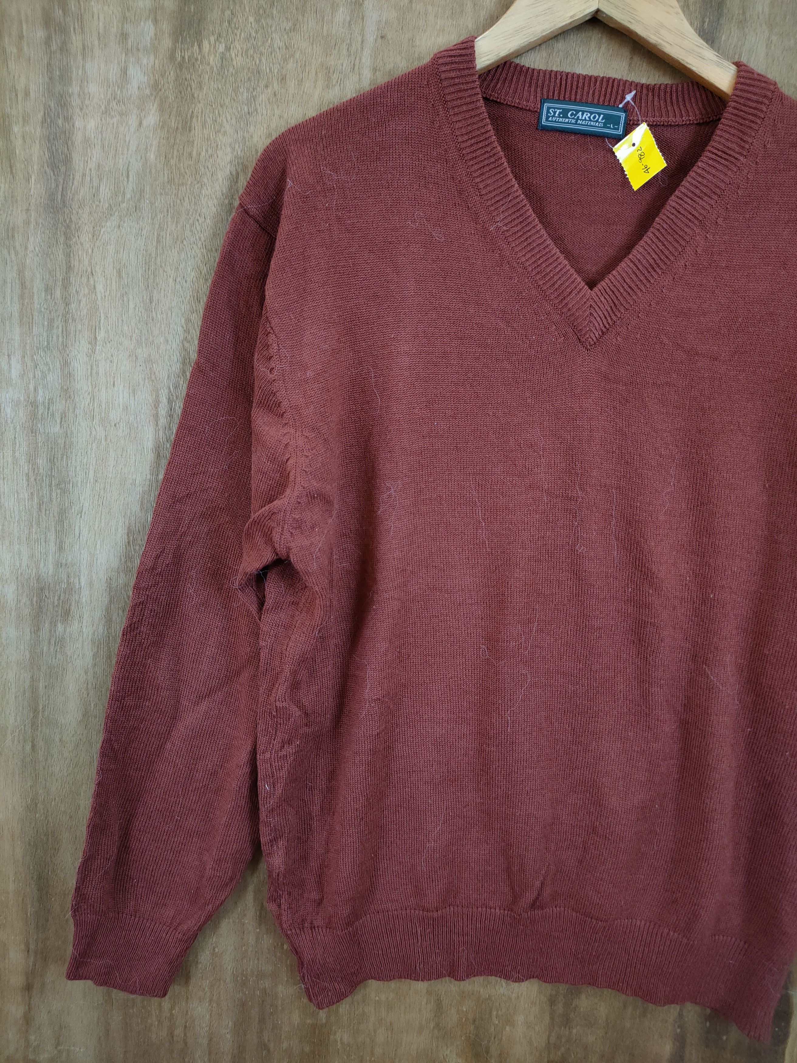 Japanese Brand D St Carol vintage knitwear japan brown #46-982 Size US L / EU 52-54 / 3 - 8 Thumbnail
