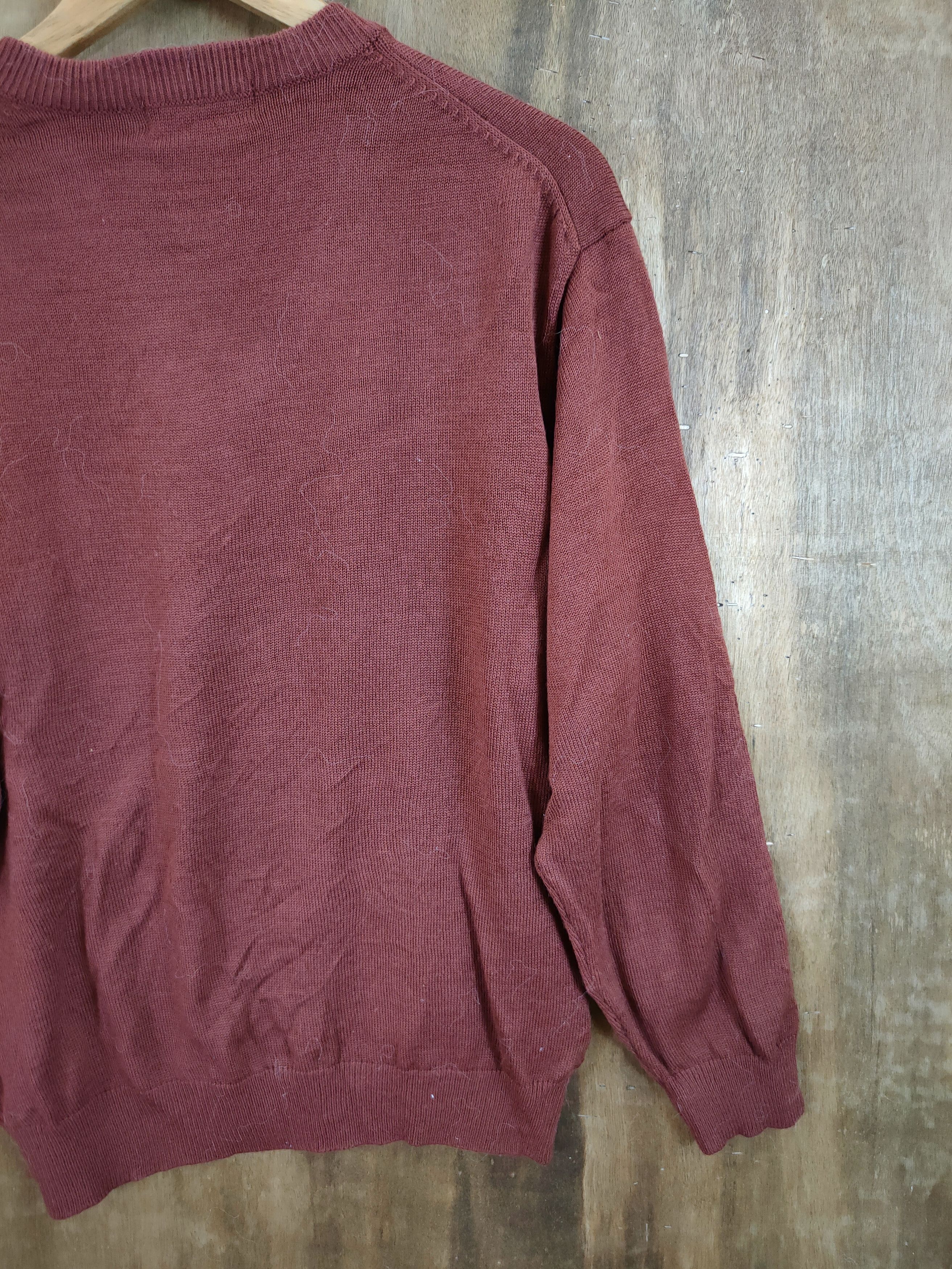 Japanese Brand D St Carol vintage knitwear japan brown #46-982 Size US L / EU 52-54 / 3 - 6 Thumbnail