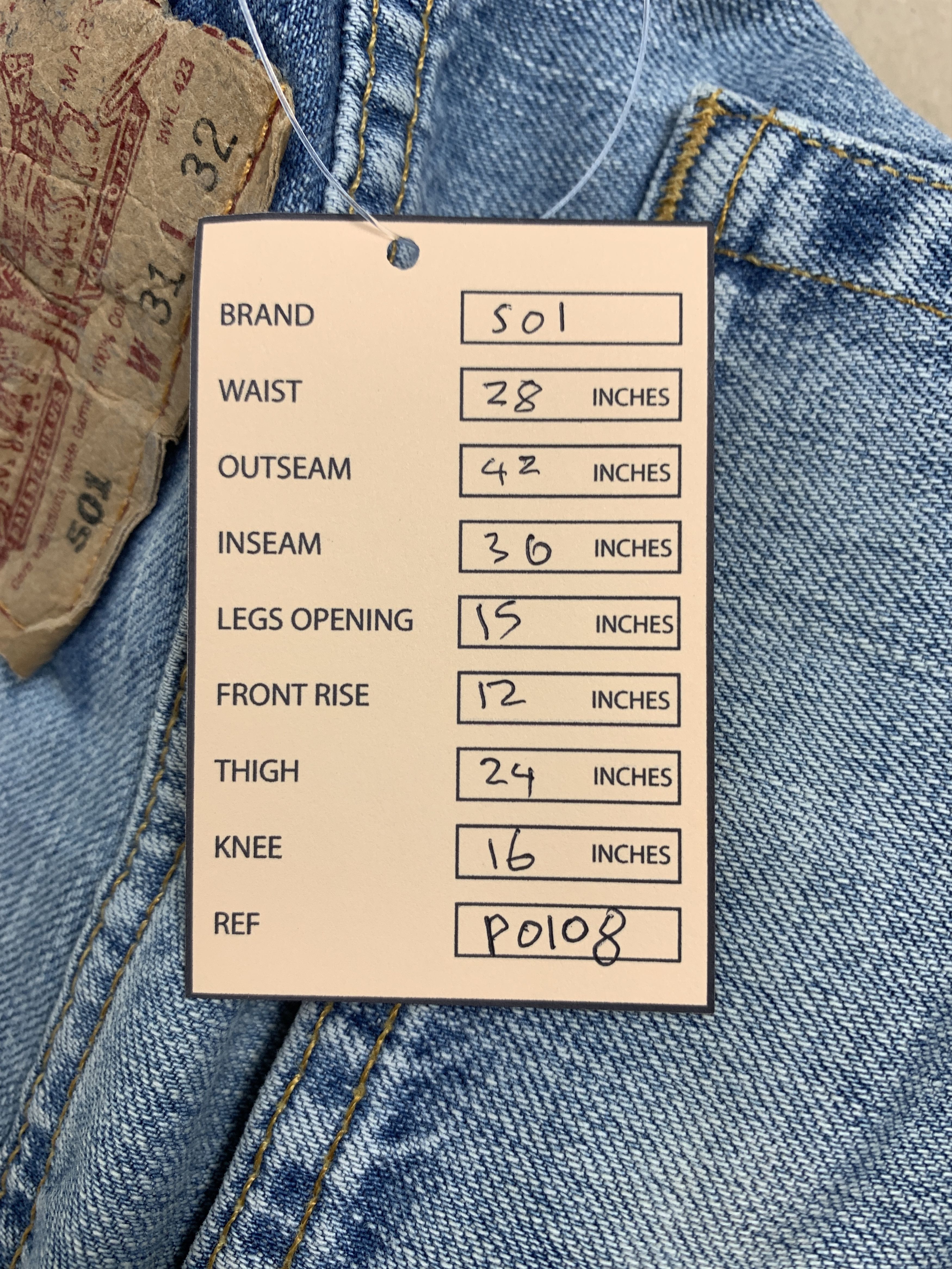 Levi's Vintage Levi's 501 Faded Distressed Blue Jeans P0108 Size US 28 / EU 44 - 16 Thumbnail