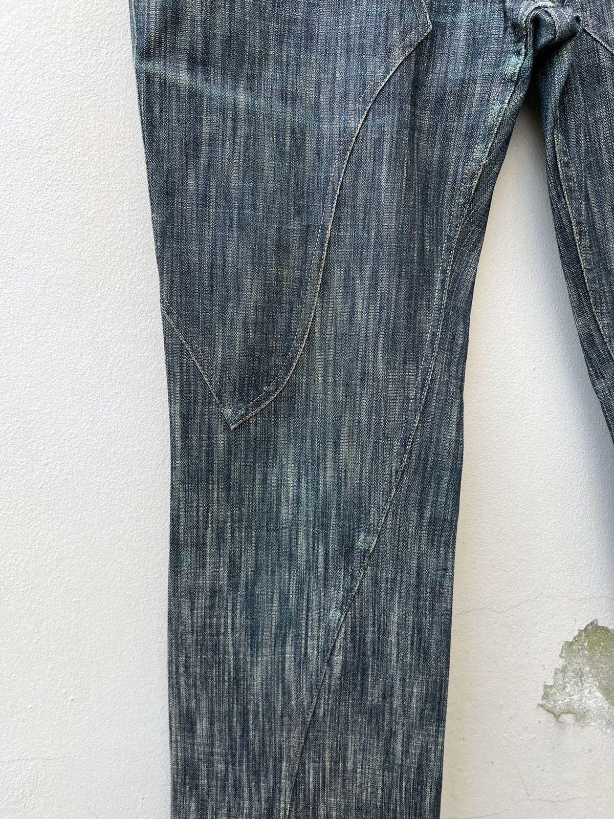 Nicole Club Vintage Nicole Club FM Hybrid Leather Denim Bootcut Jeans Size US 30 / EU 46 - 9 Thumbnail